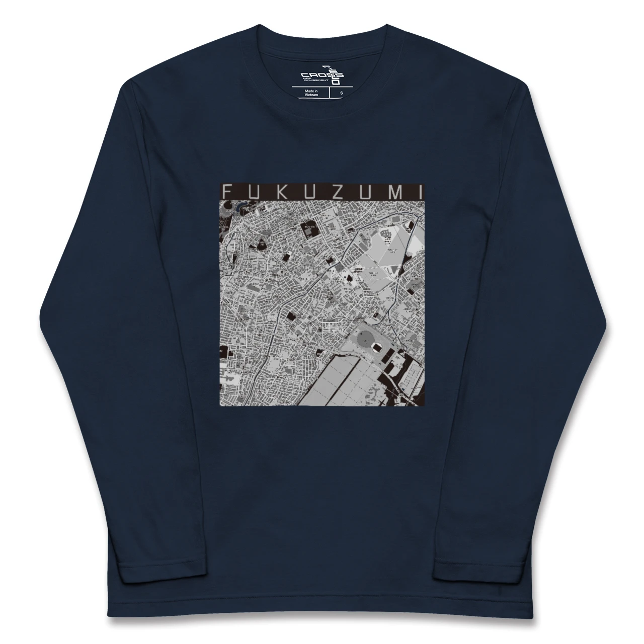 【福住(北海道)】地図柄ロングスリーブTシャツ