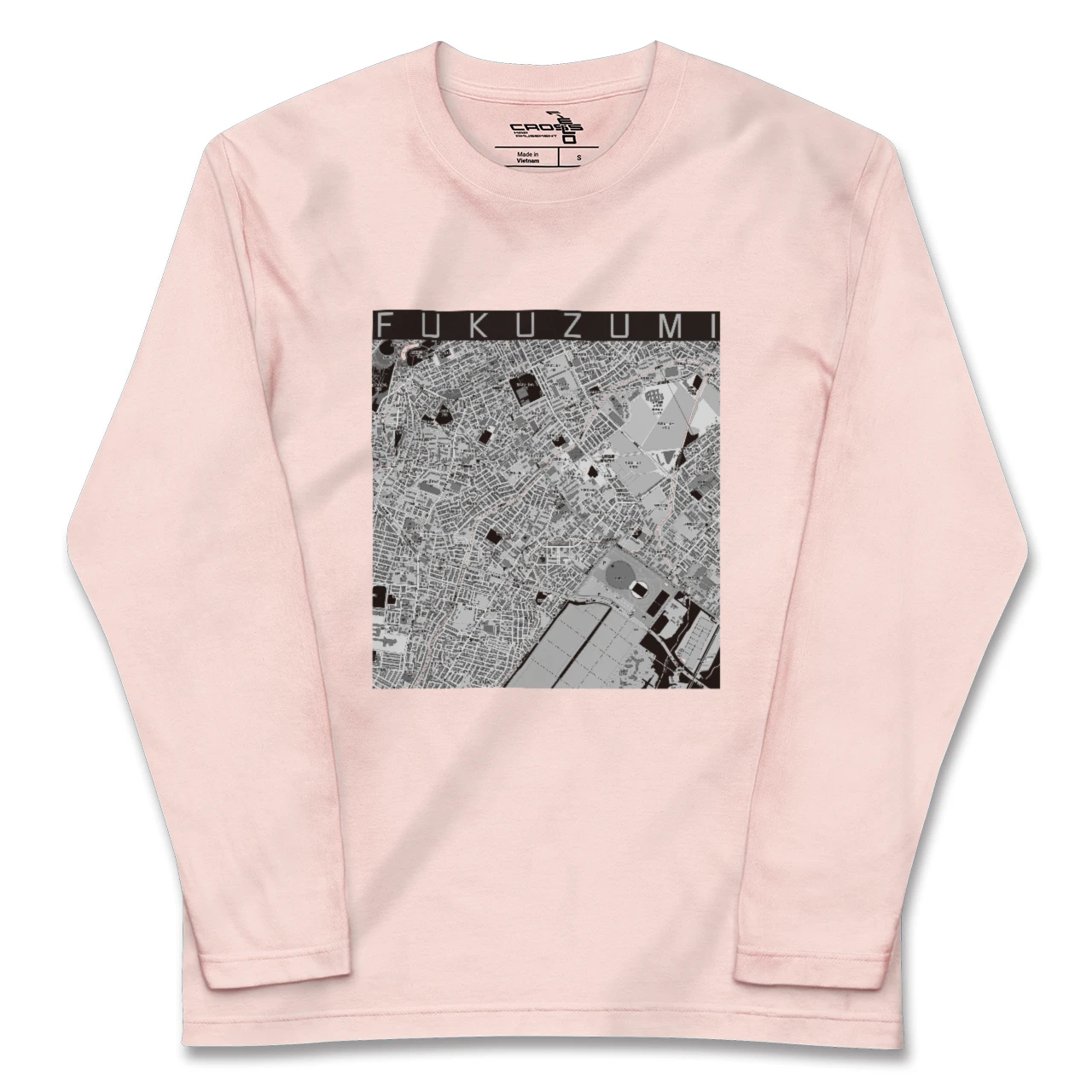 【福住(北海道)】地図柄ロングスリーブTシャツ