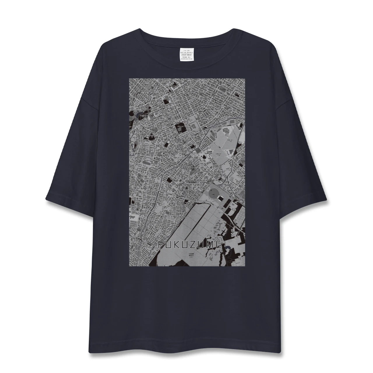 【福住(北海道)】地図柄ビッグシルエットTシャツ