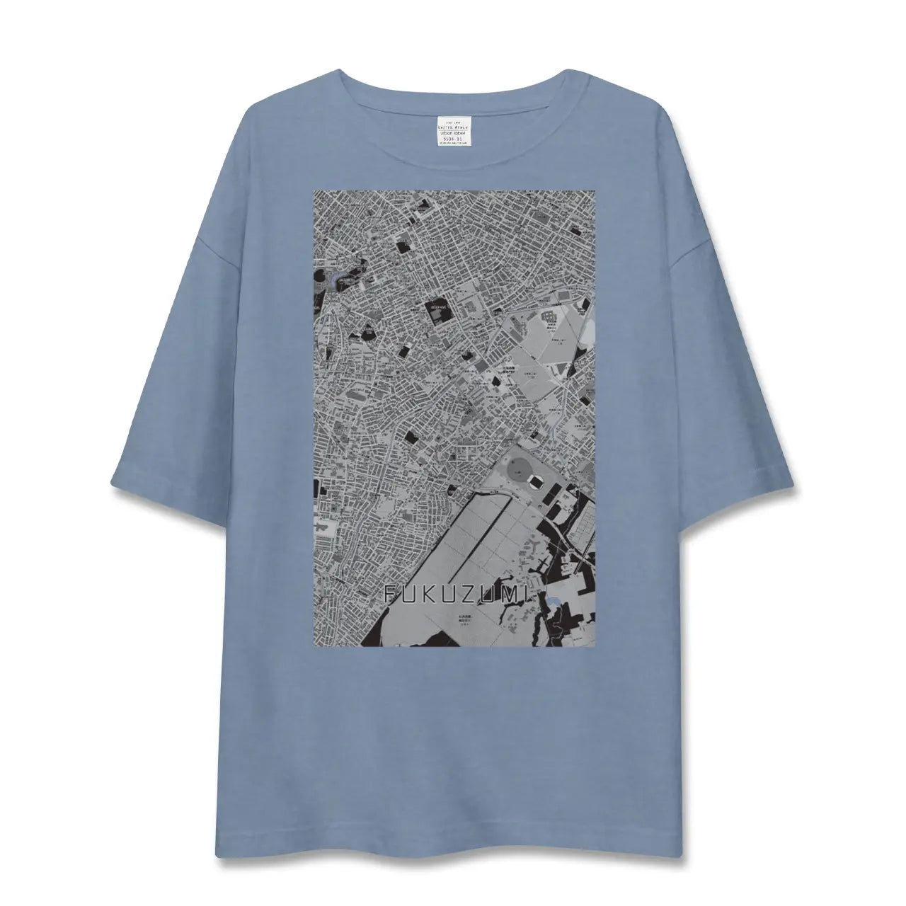 【福住(北海道)】地図柄ビッグシルエットTシャツ