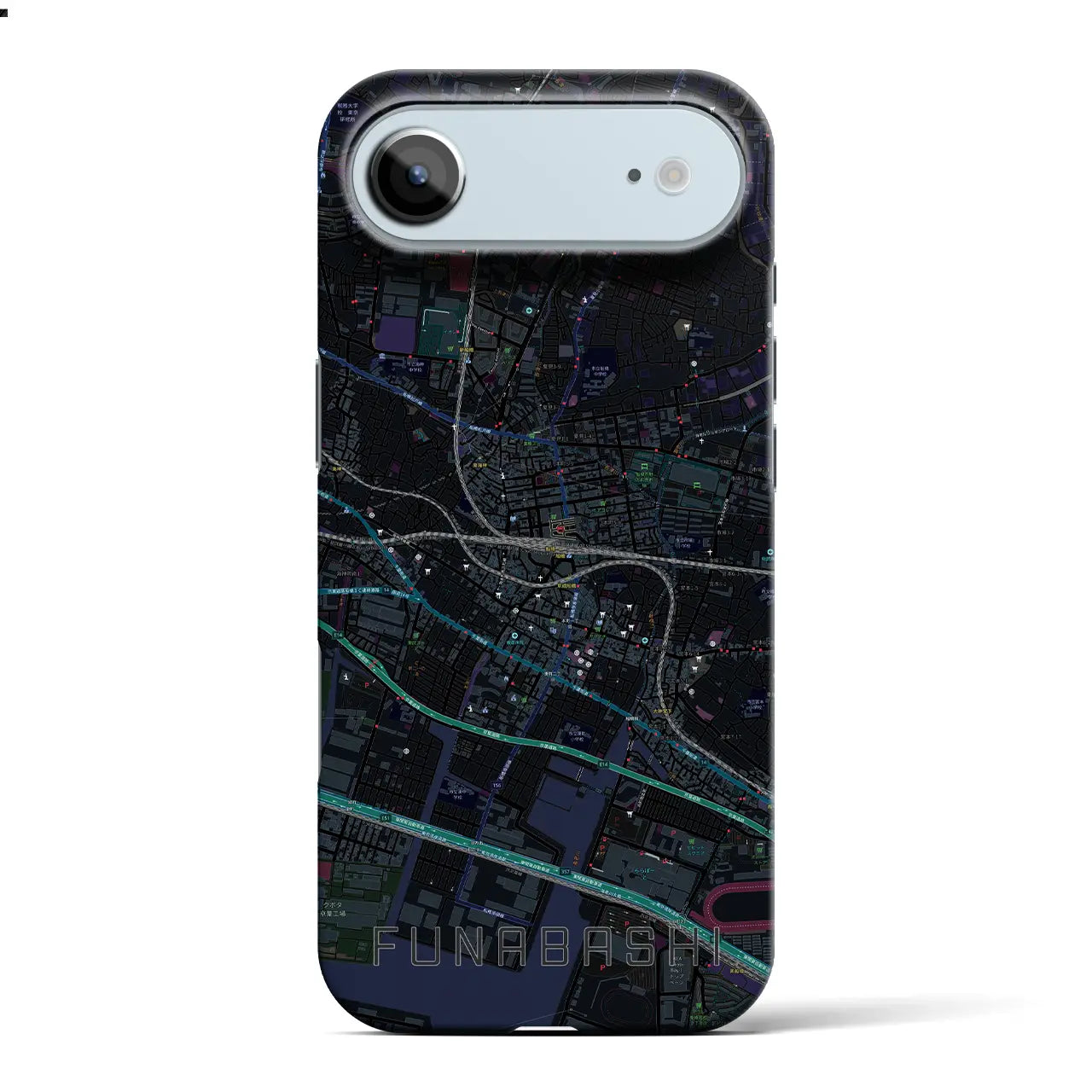 【船橋(千葉県)】地図柄iPhoneケース(バックカバータイプ)