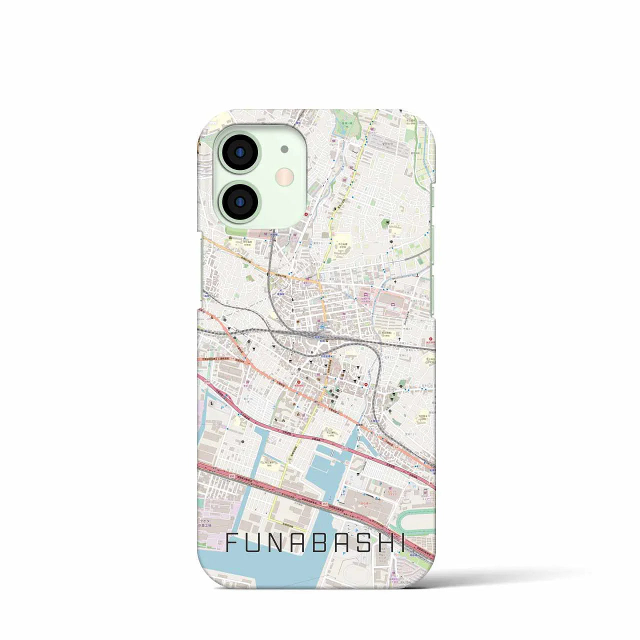 【船橋(千葉県)】地図柄iPhoneケース(バックカバータイプ)