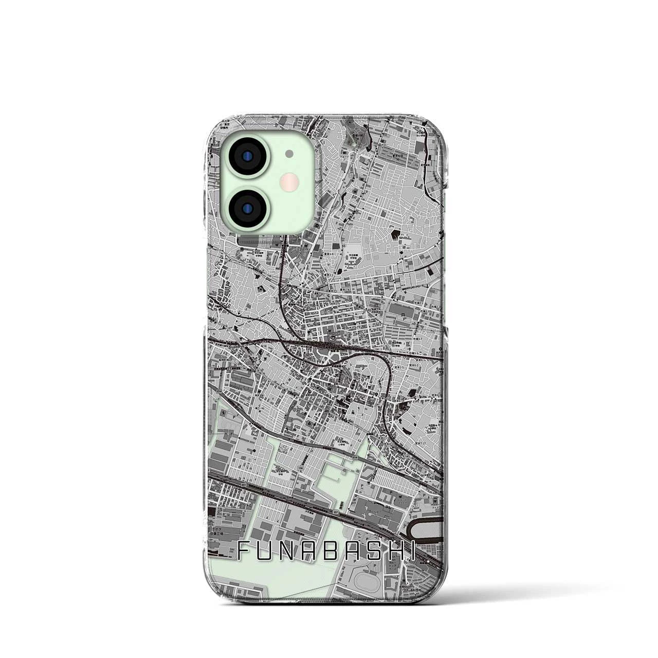 【船橋(千葉県)】地図柄iPhoneケース(クリアタイプ)