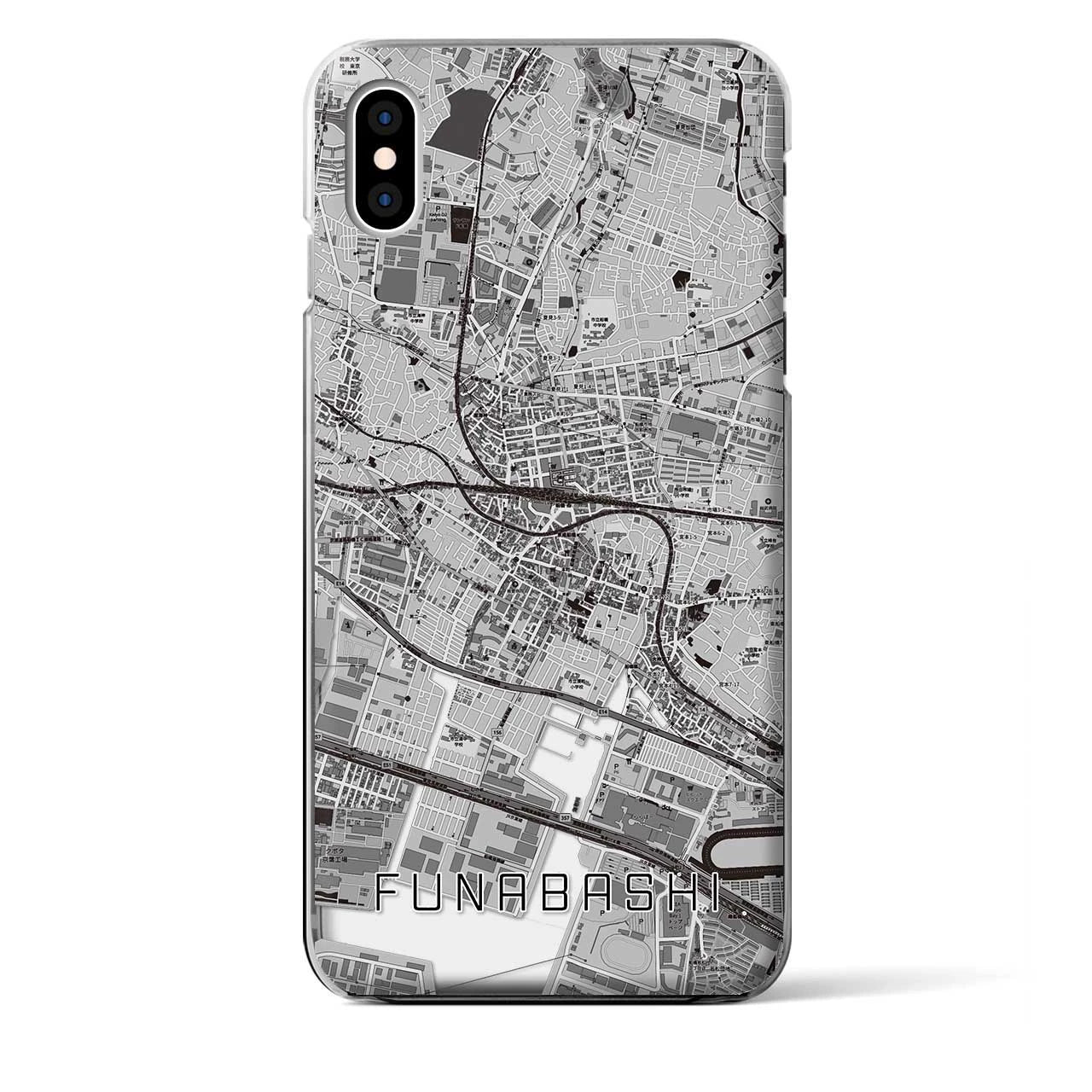 【船橋(千葉県)】地図柄iPhoneケース(クリアタイプ)