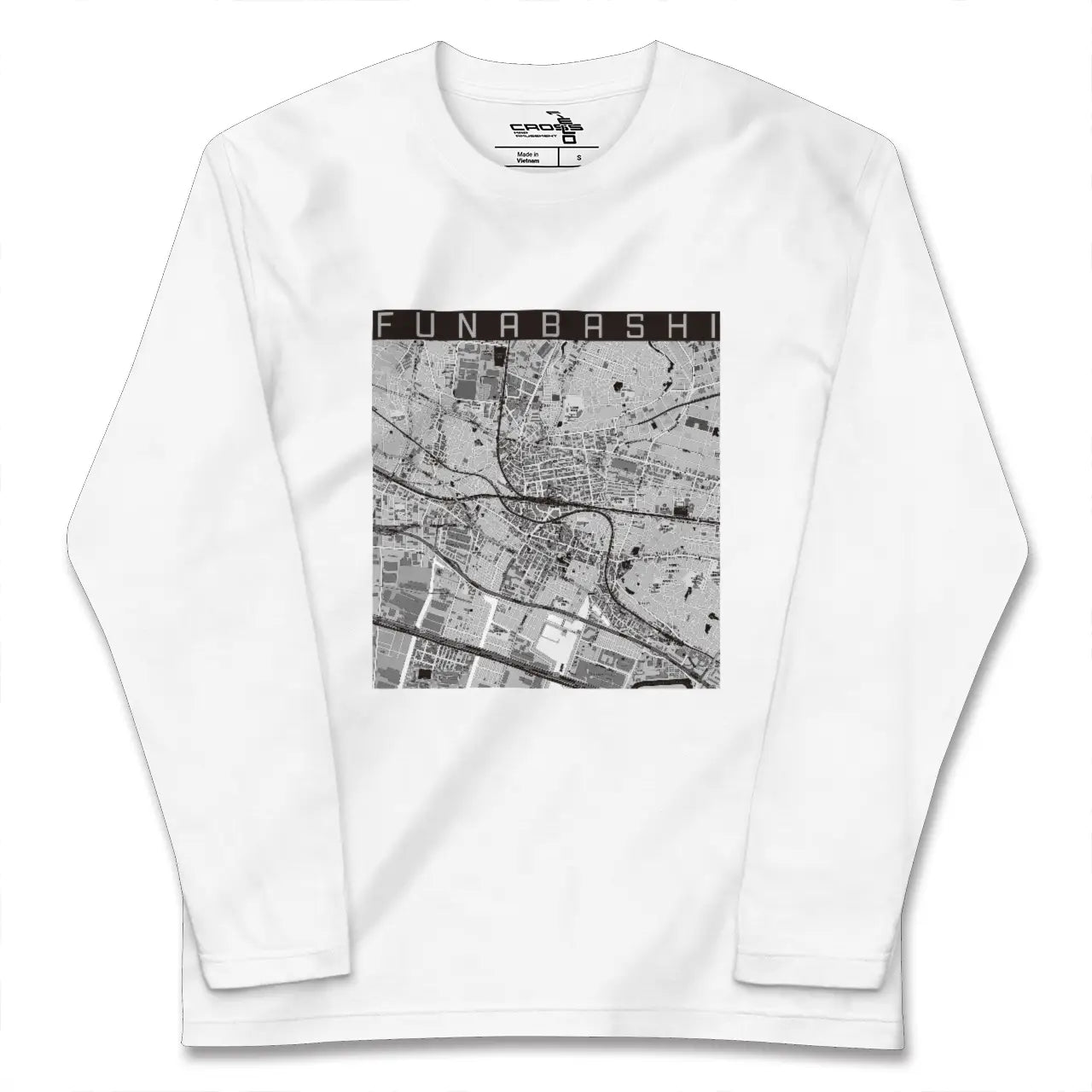 【船橋(千葉県)】地図柄ロングスリーブTシャツ