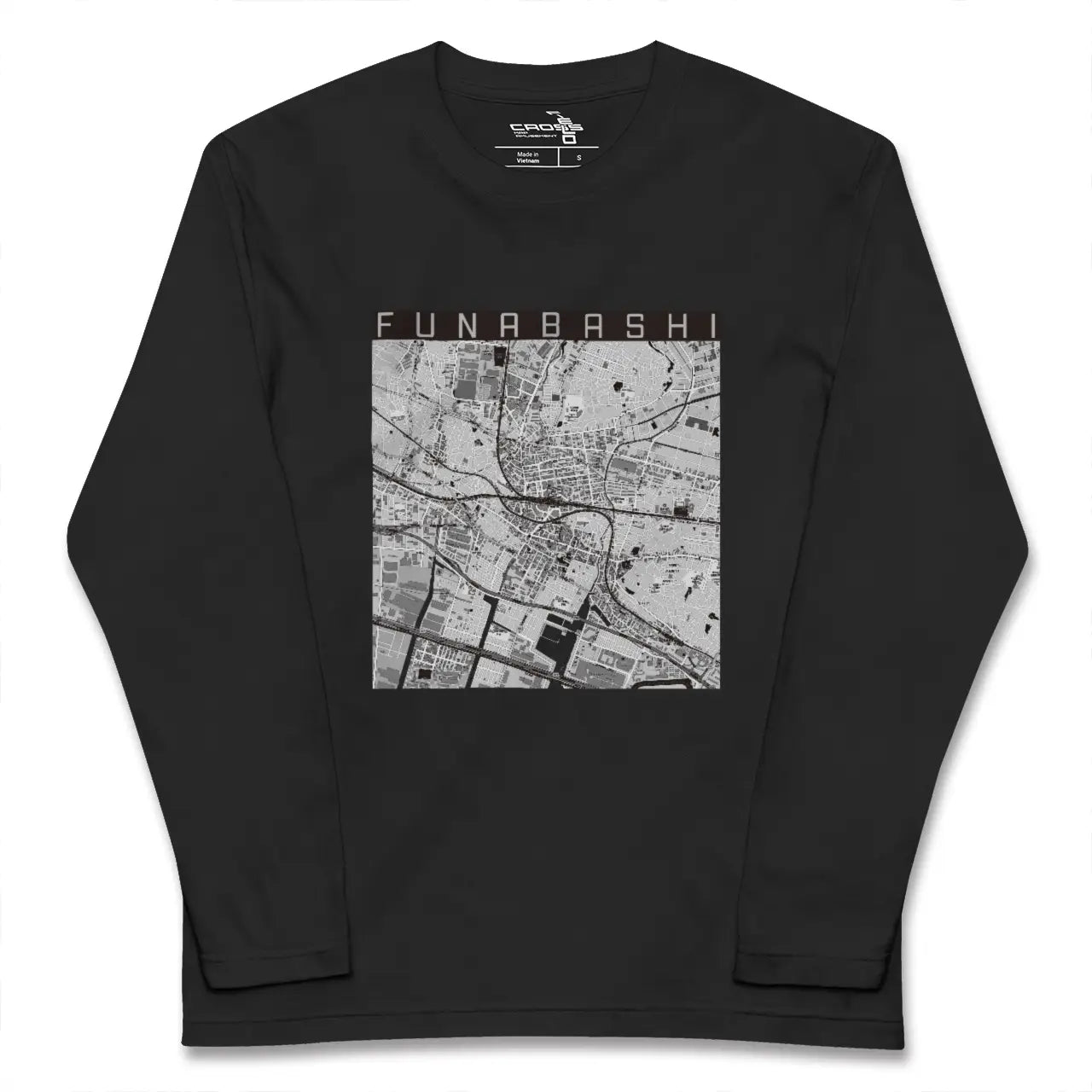 【船橋(千葉県)】地図柄ロングスリーブTシャツ