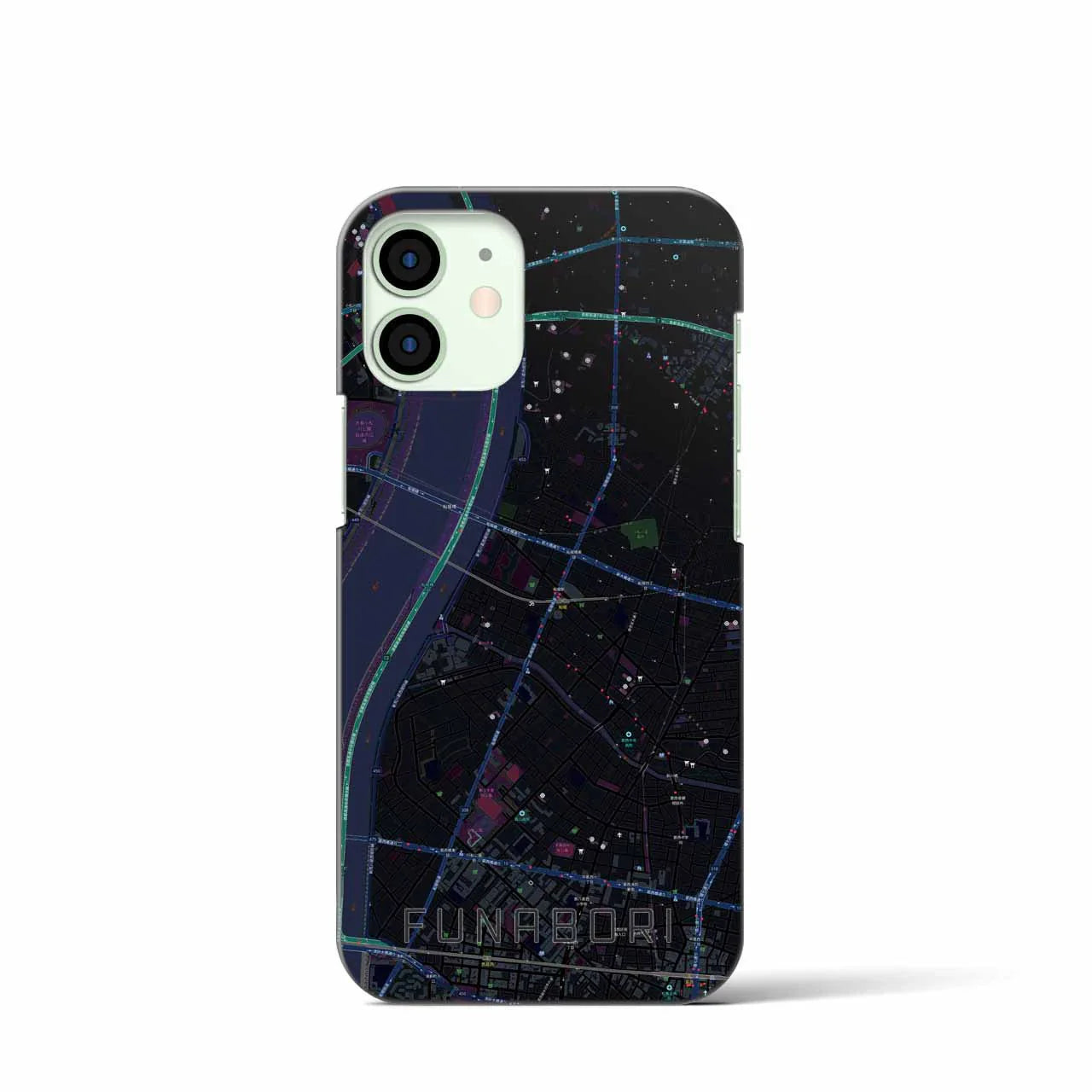 【船堀(東京都)】地図柄iPhoneケース(バックカバータイプ)