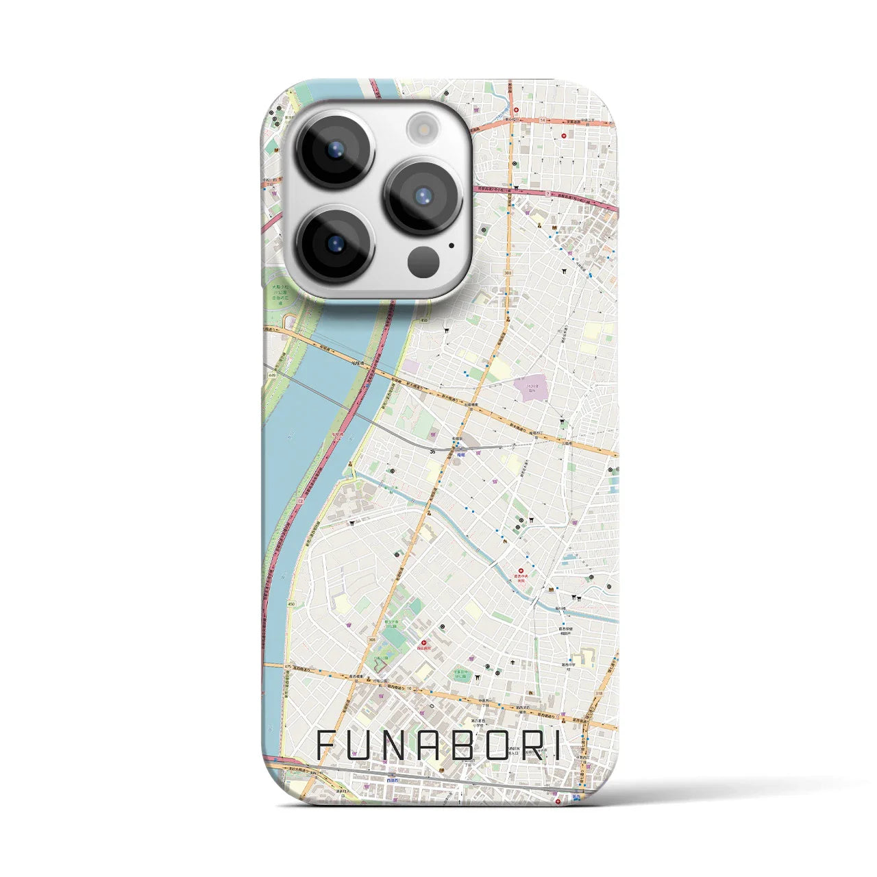 【船堀(東京都)】地図柄iPhoneケース(バックカバータイプ)