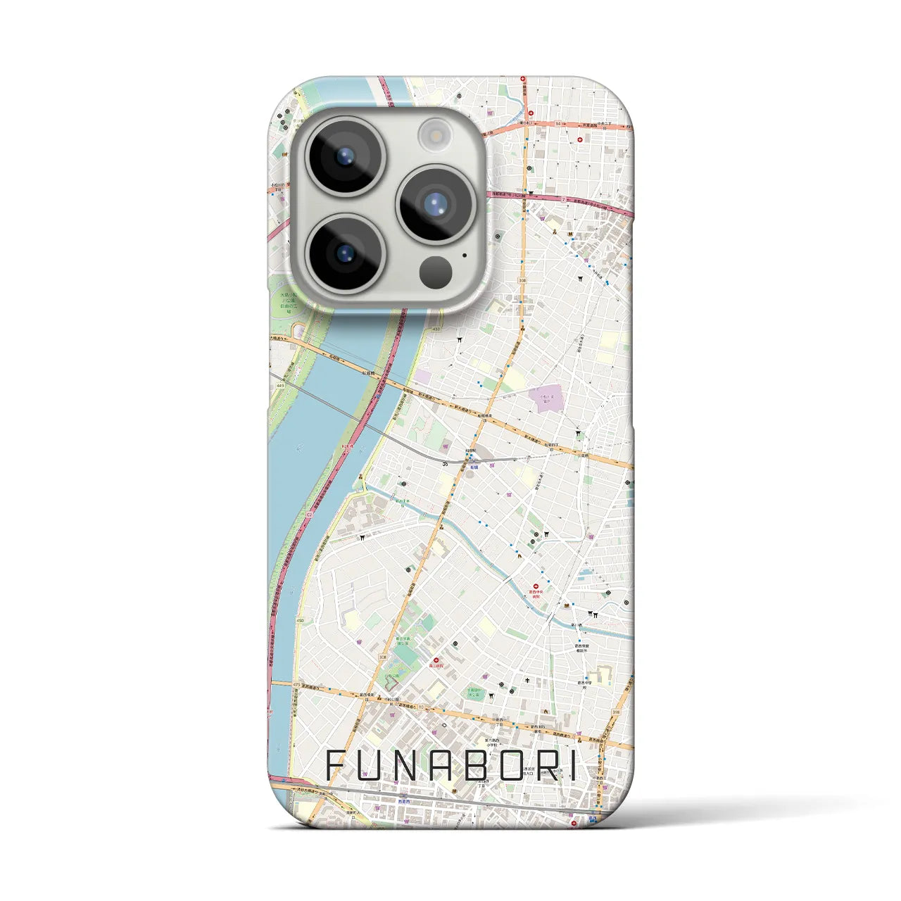【船堀(東京都)】地図柄iPhoneケース(バックカバータイプ)