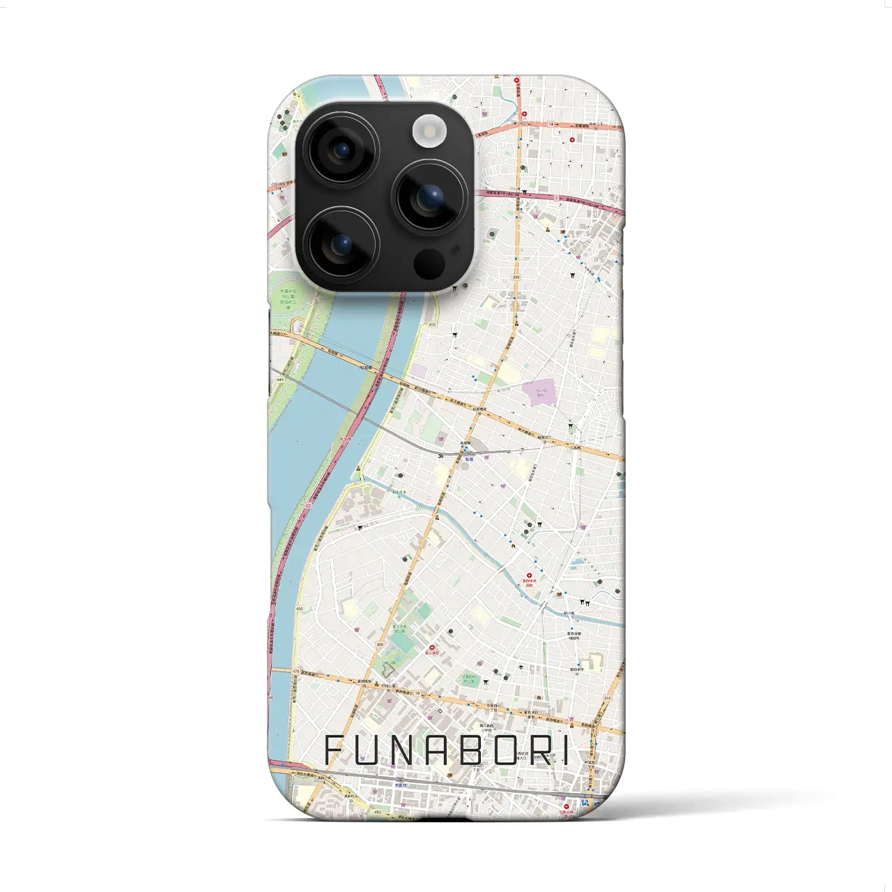 【船堀(東京都)】地図柄iPhoneケース(バックカバータイプ)