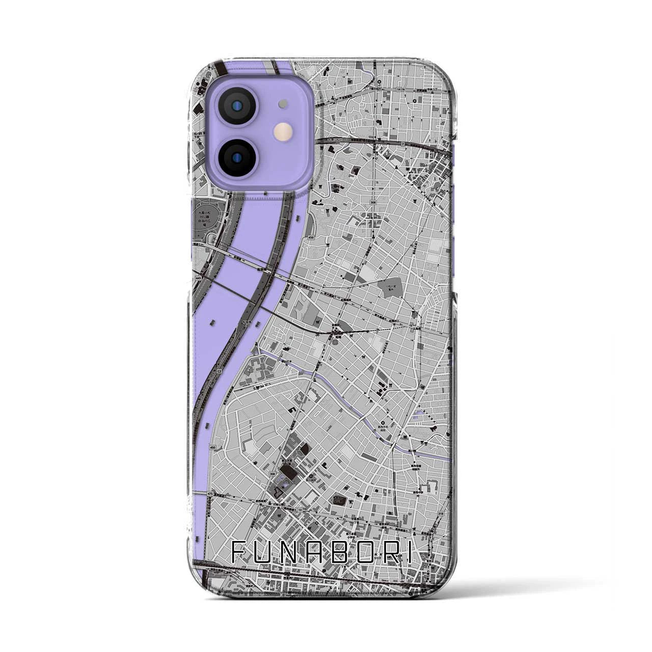 【船堀(東京都)】地図柄iPhoneケース(クリアタイプ)