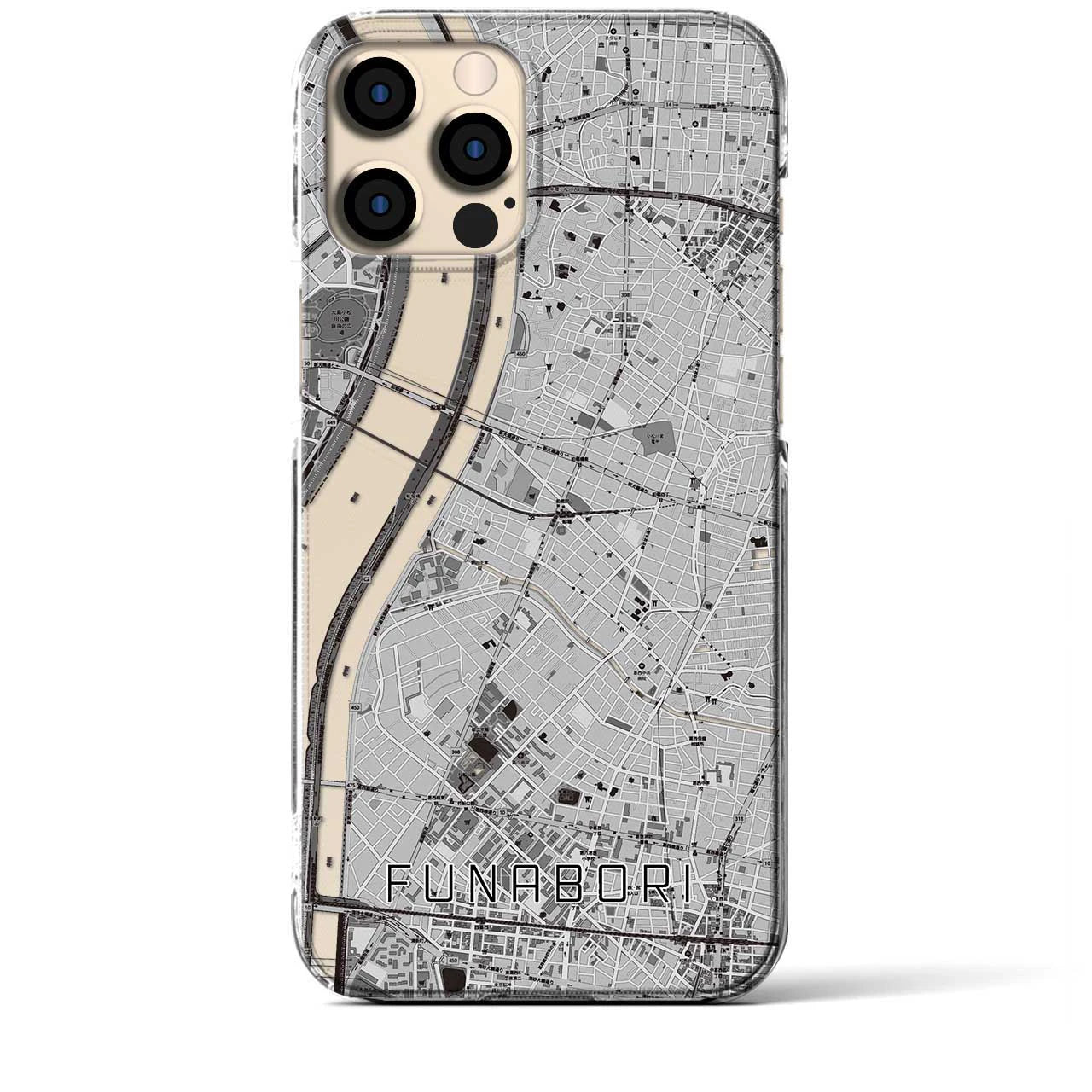 【船堀(東京都)】地図柄iPhoneケース(クリアタイプ)