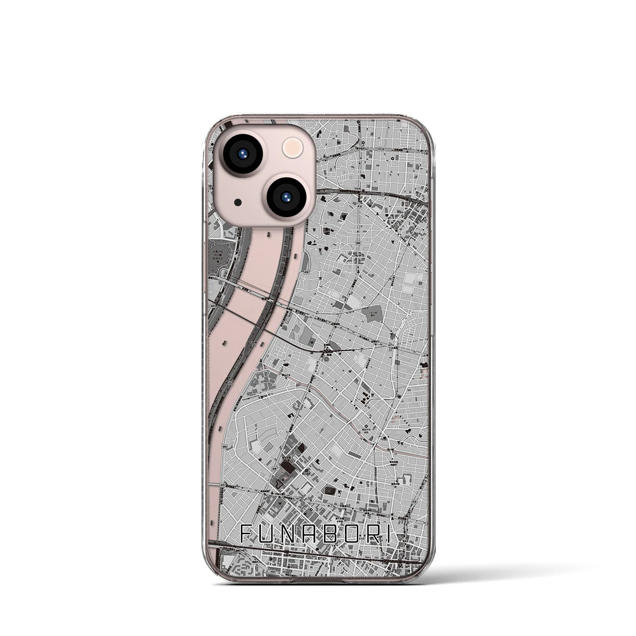 【船堀(東京都)】地図柄iPhoneケース(クリアタイプ)