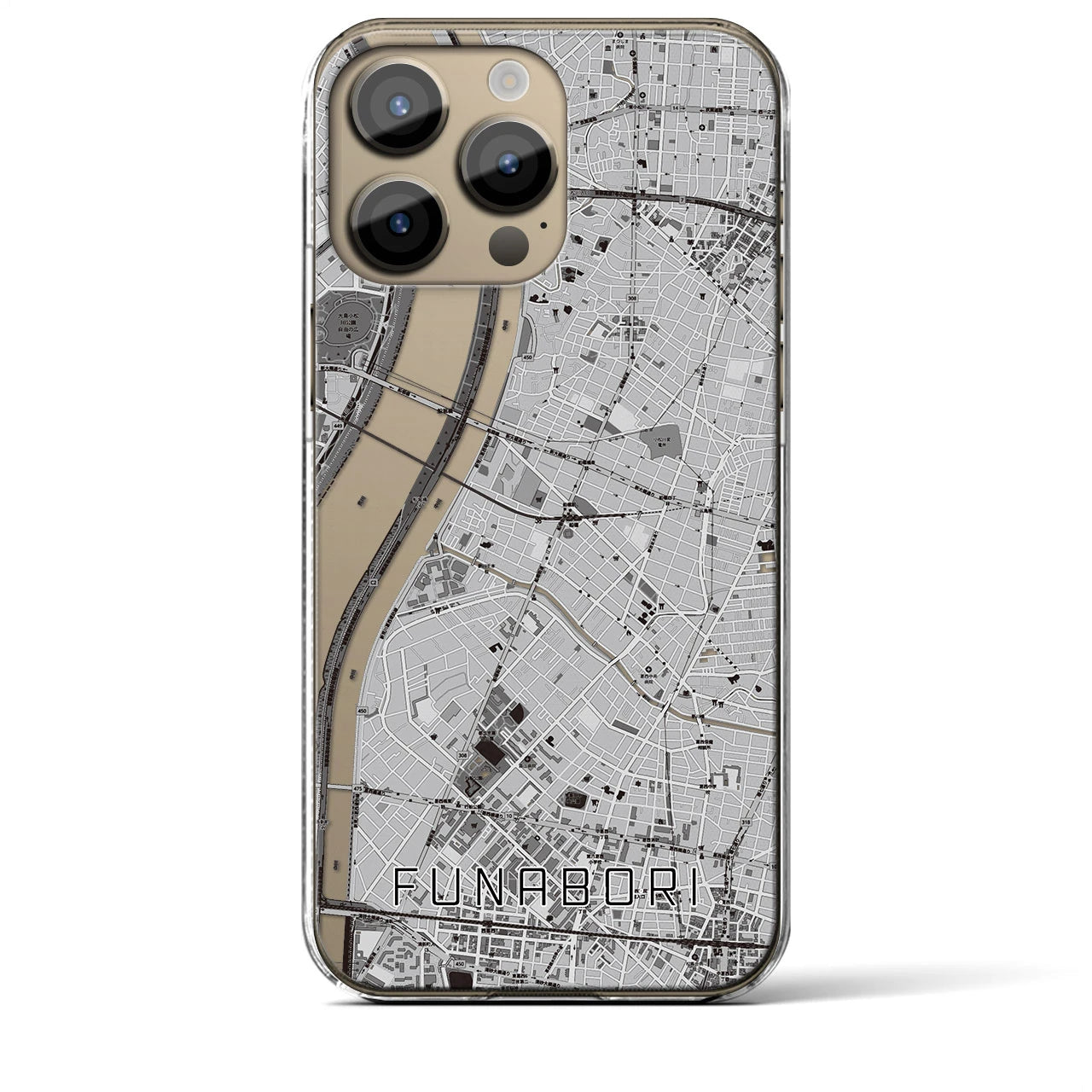 【船堀(東京都)】地図柄iPhoneケース(クリアタイプ)