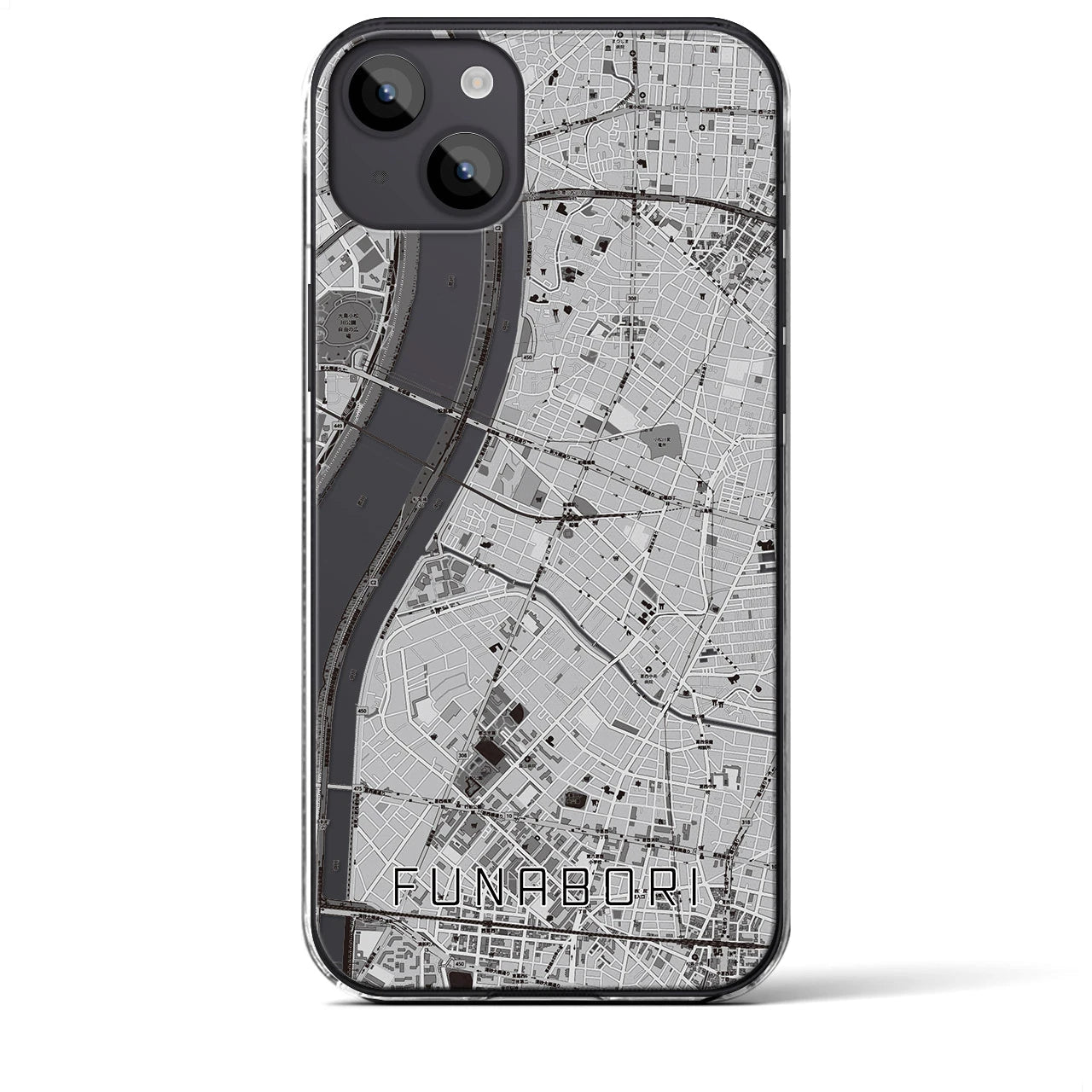 【船堀(東京都)】地図柄iPhoneケース(クリアタイプ)