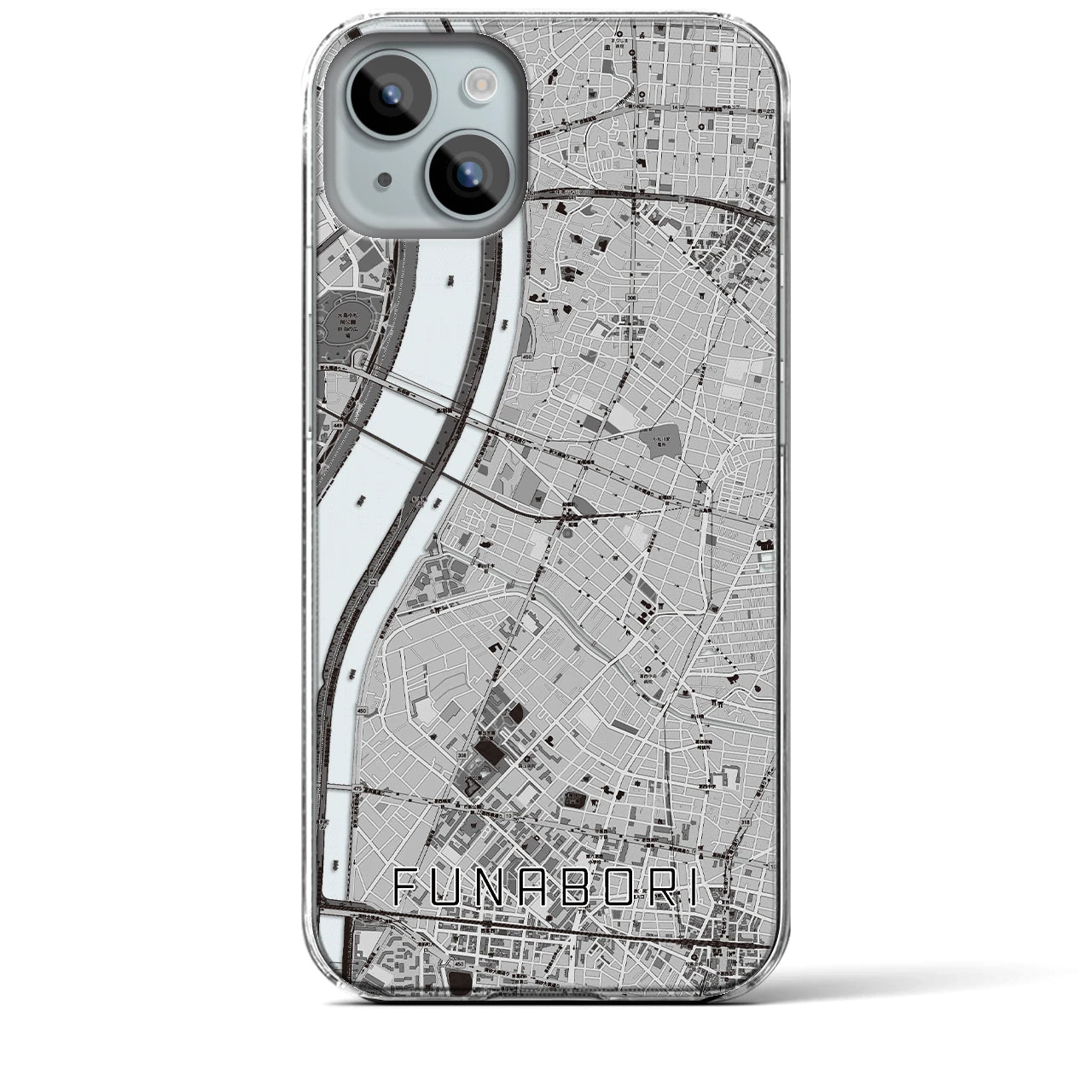 【船堀(東京都)】地図柄iPhoneケース(クリアタイプ)