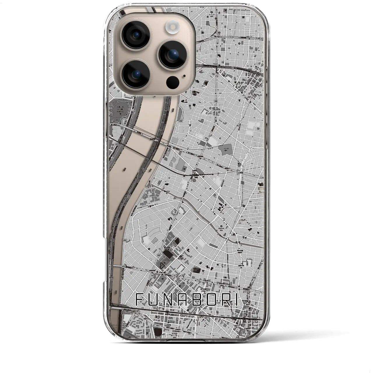 【船堀(東京都)】地図柄iPhoneケース(クリアタイプ)