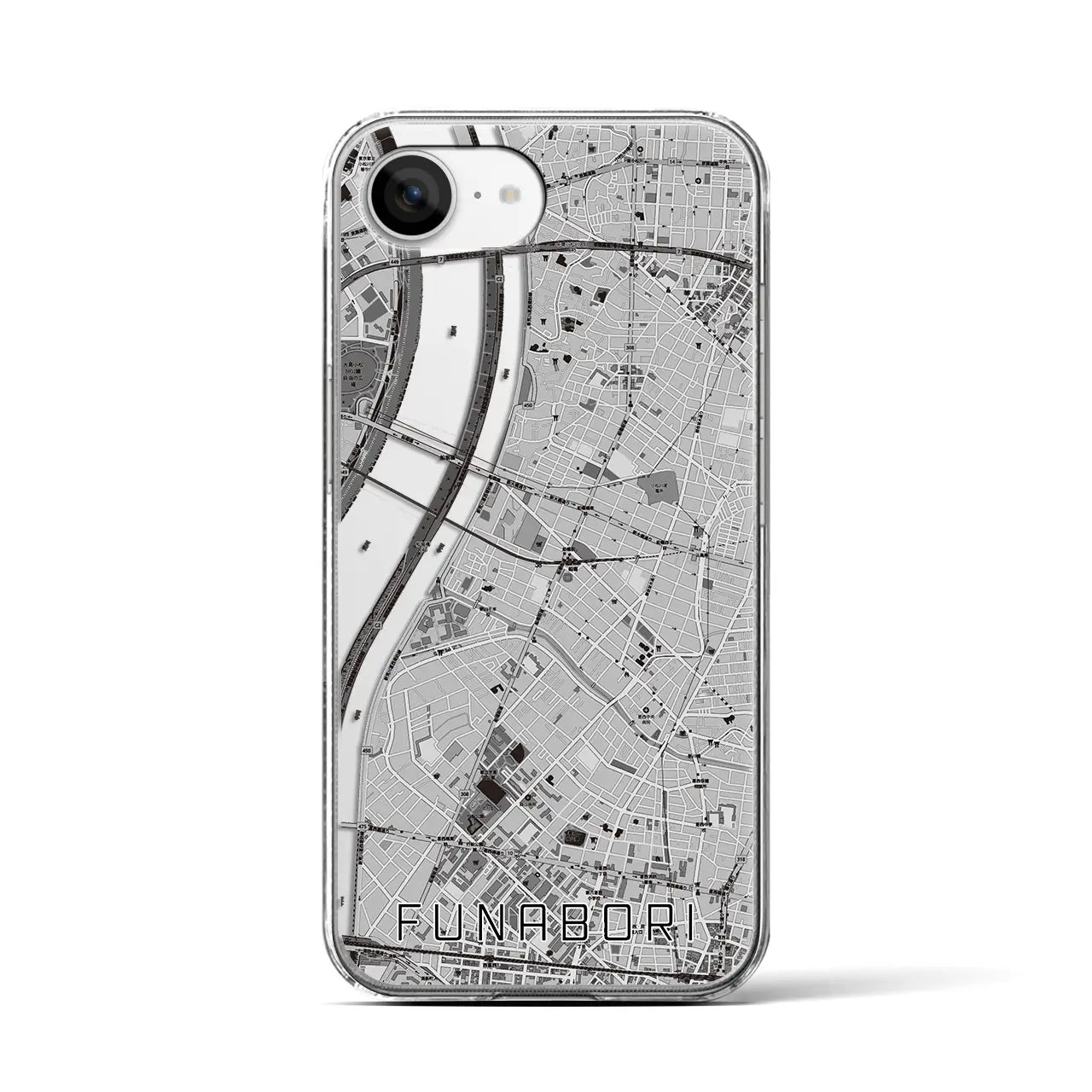 【船堀(東京都)】地図柄iPhoneケース(クリアタイプ)