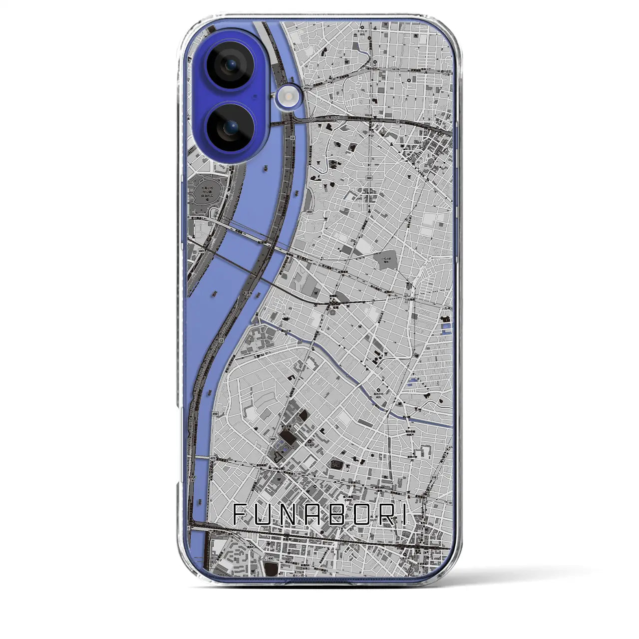 【船堀(東京都)】地図柄iPhoneケース(クリアタイプ)