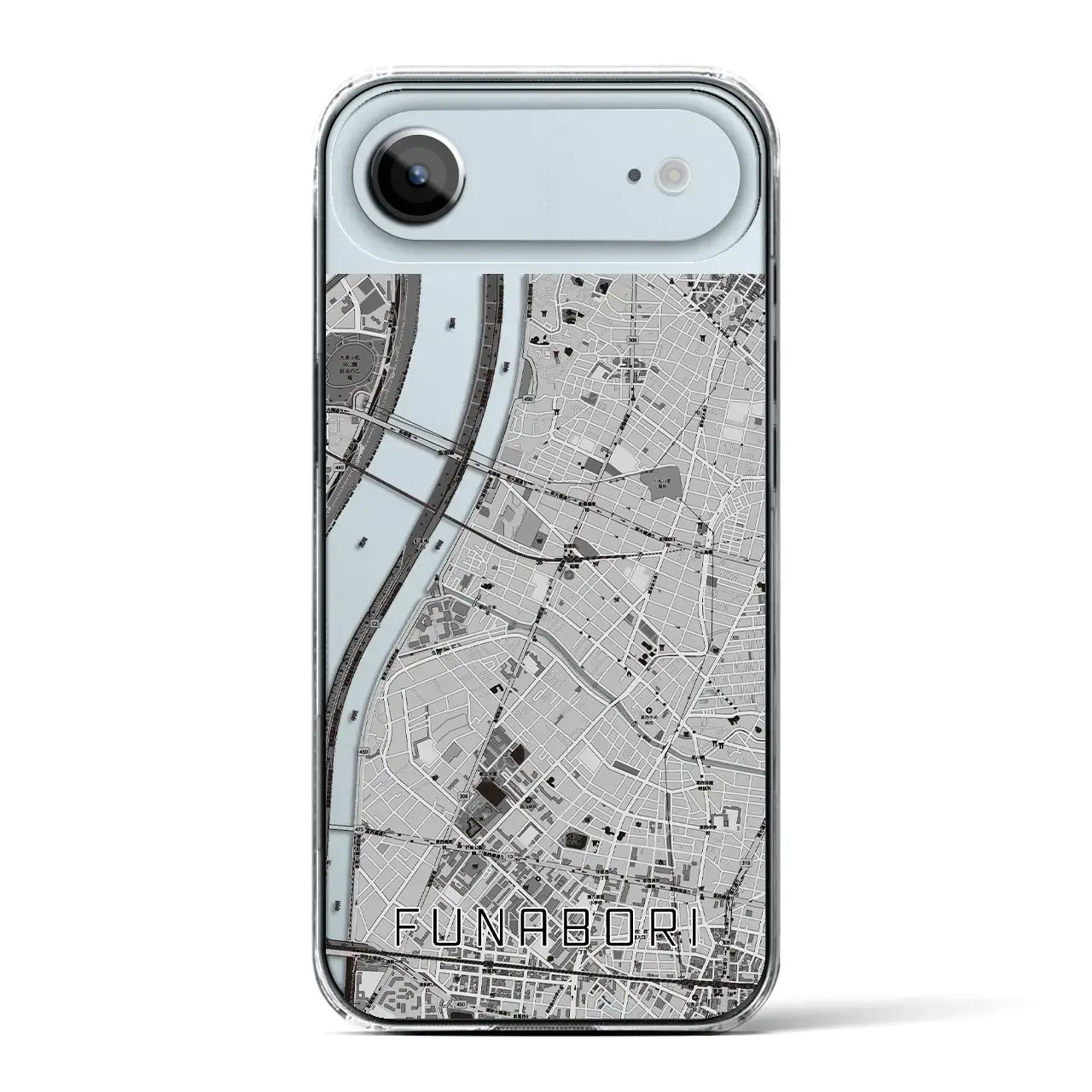 【船堀(東京都)】地図柄iPhoneケース(クリアタイプ)