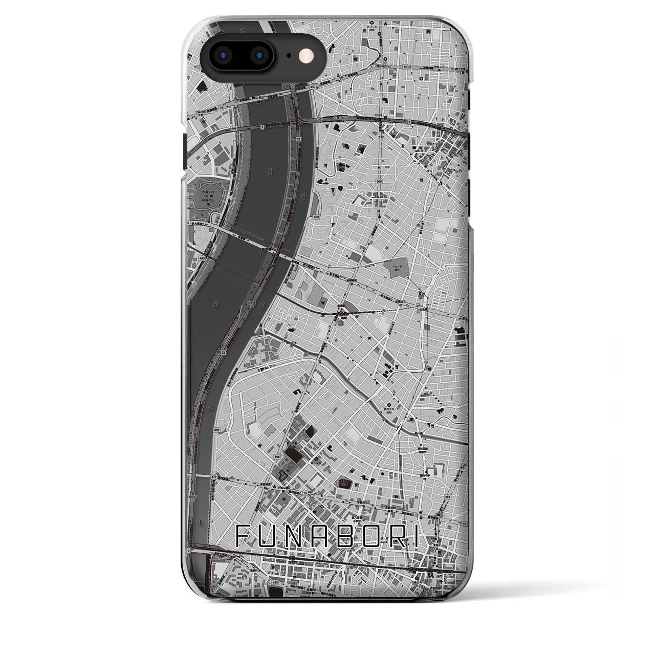 【船堀(東京都)】地図柄iPhoneケース(クリアタイプ)