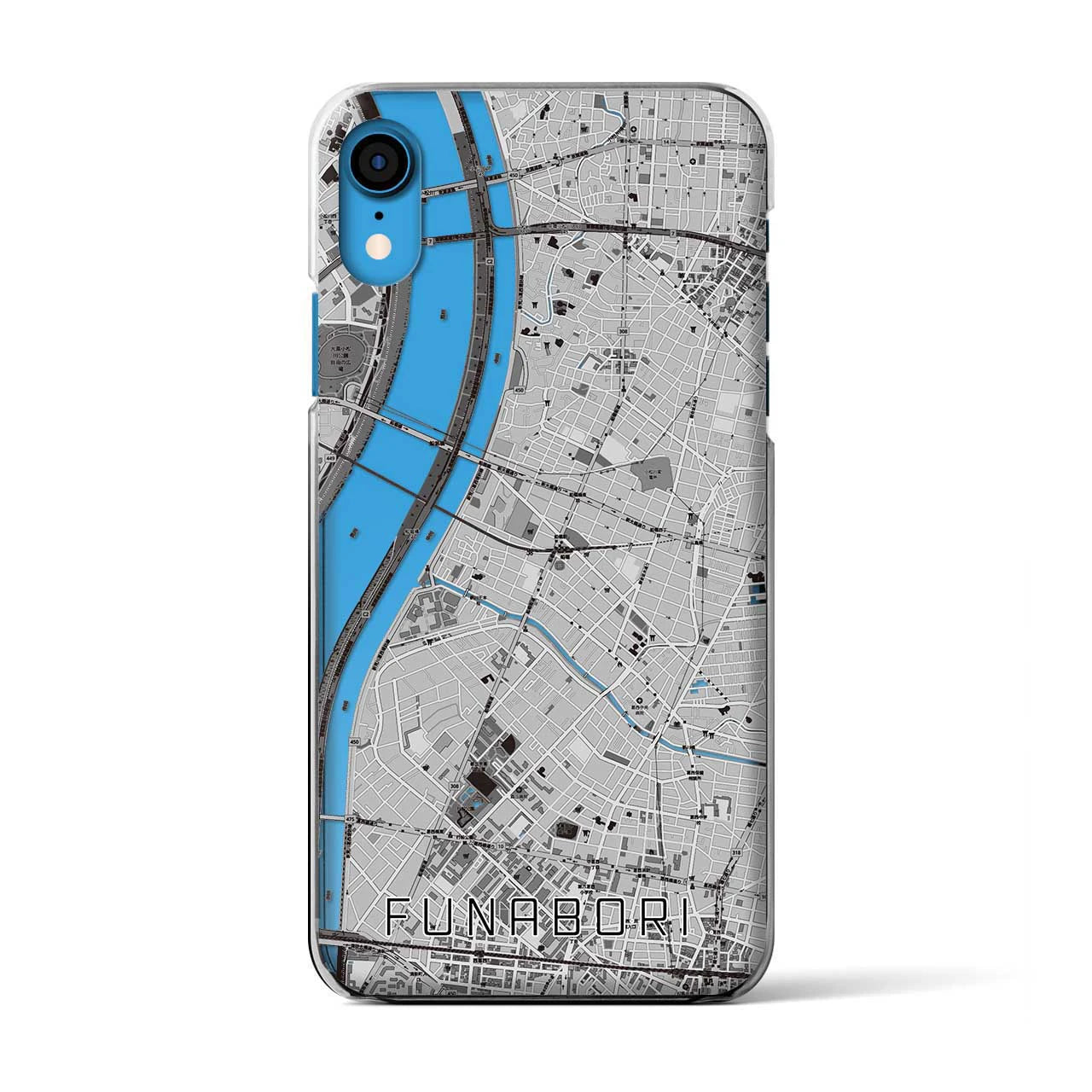 【船堀(東京都)】地図柄iPhoneケース(クリアタイプ)