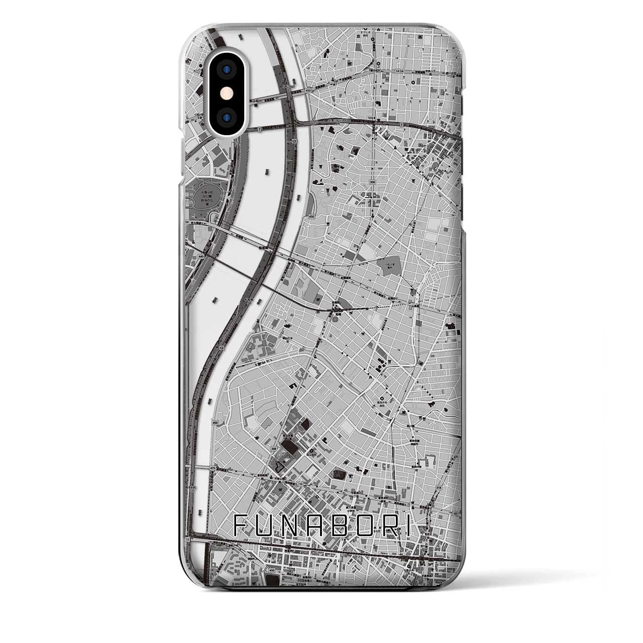 【船堀(東京都)】地図柄iPhoneケース(クリアタイプ)