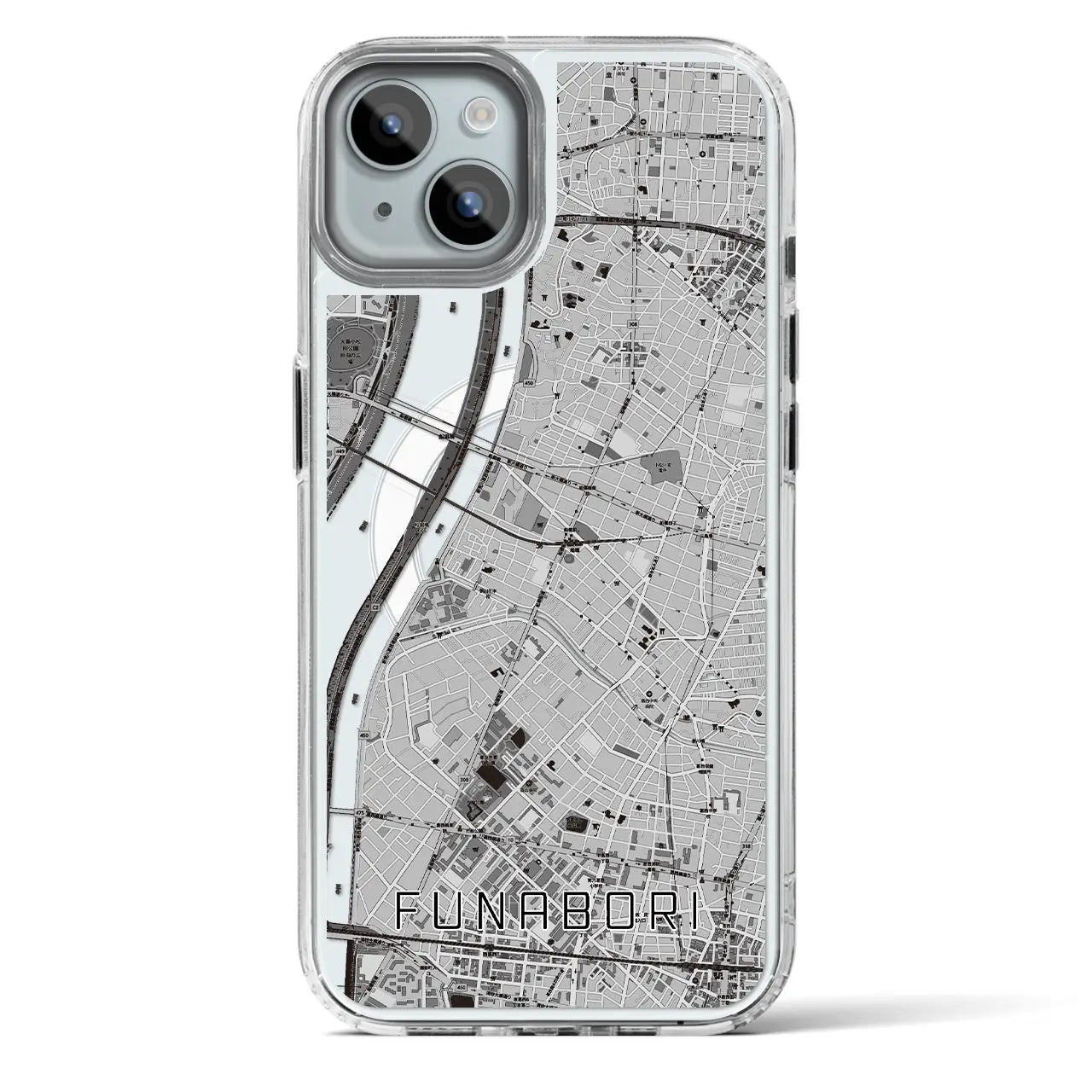 【船堀(東京都)】地図柄iPhoneケース(MagSafeタイプ)