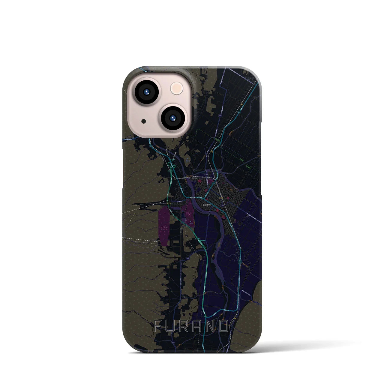 【富良野(北海道)】地図柄iPhoneケース(バックカバータイプ)
