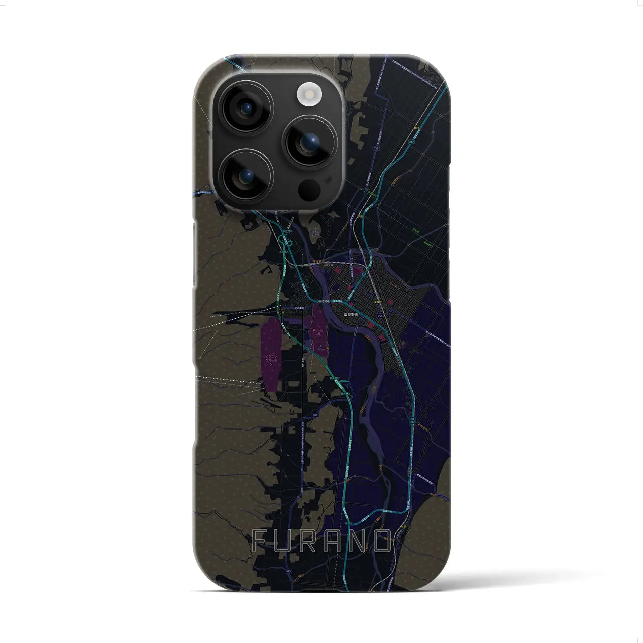 【富良野(北海道)】地図柄iPhoneケース(バックカバータイプ)