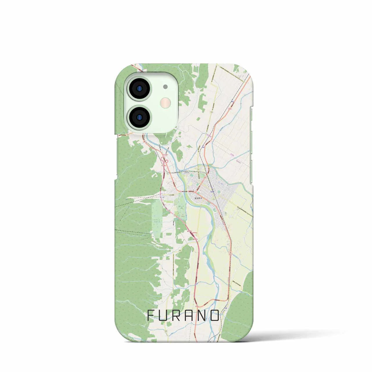 【富良野(北海道)】地図柄iPhoneケース(バックカバータイプ)