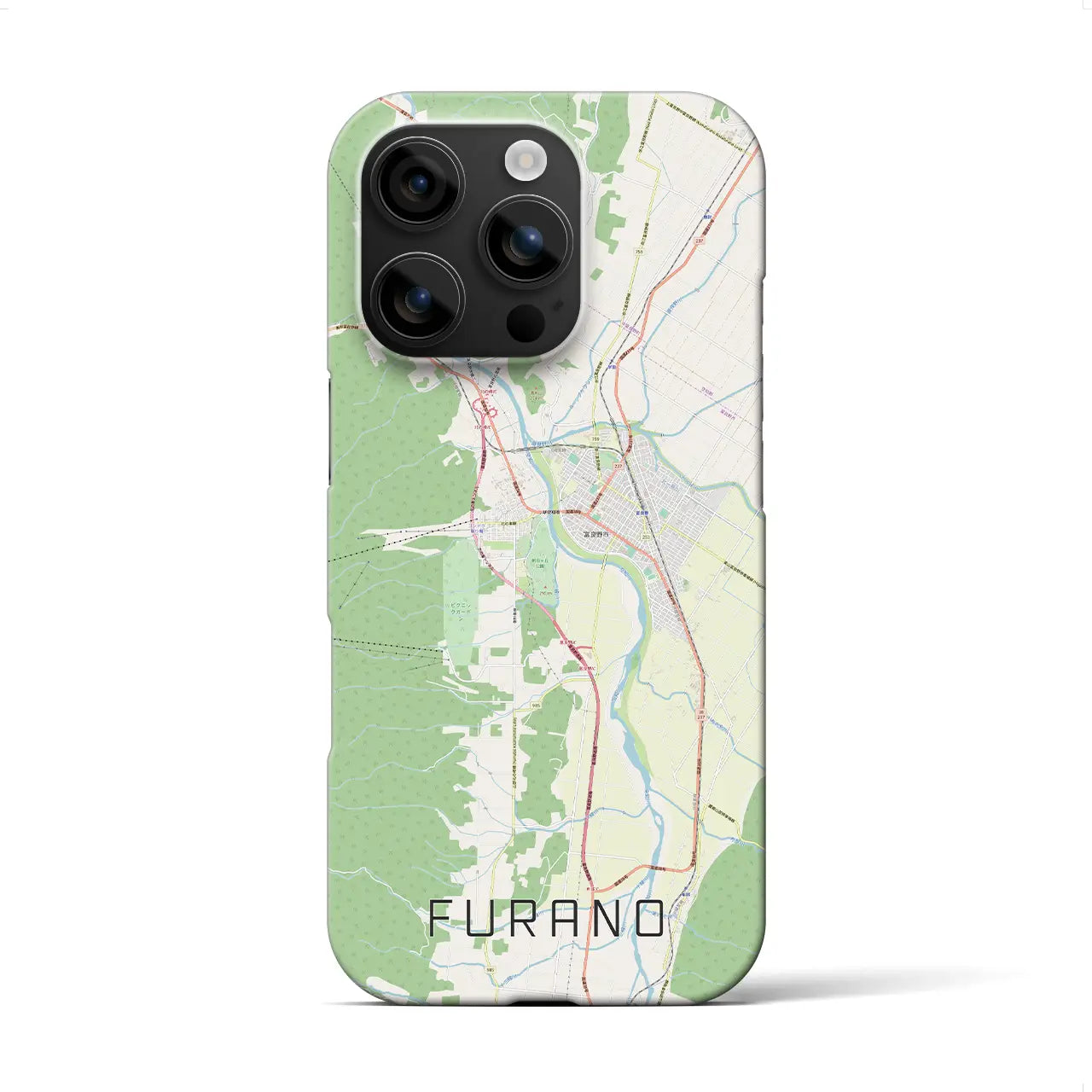 【富良野(北海道)】地図柄iPhoneケース(バックカバータイプ)