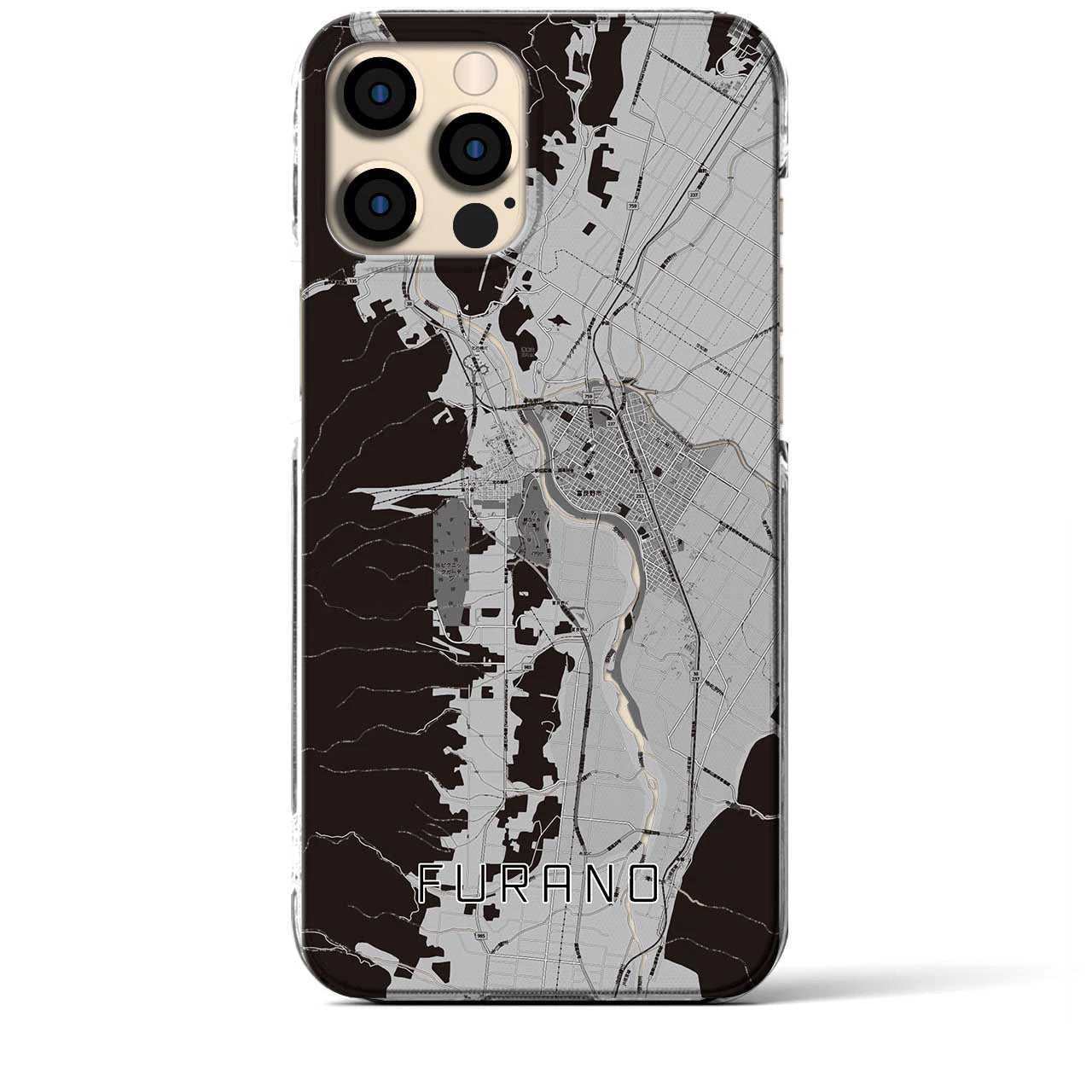 【富良野(北海道)】地図柄iPhoneケース(クリアタイプ)