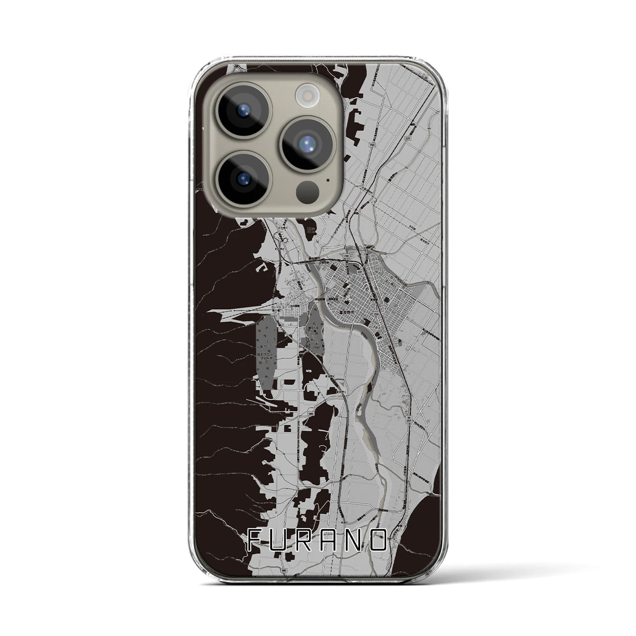 【富良野(北海道)】地図柄iPhoneケース(クリアタイプ)