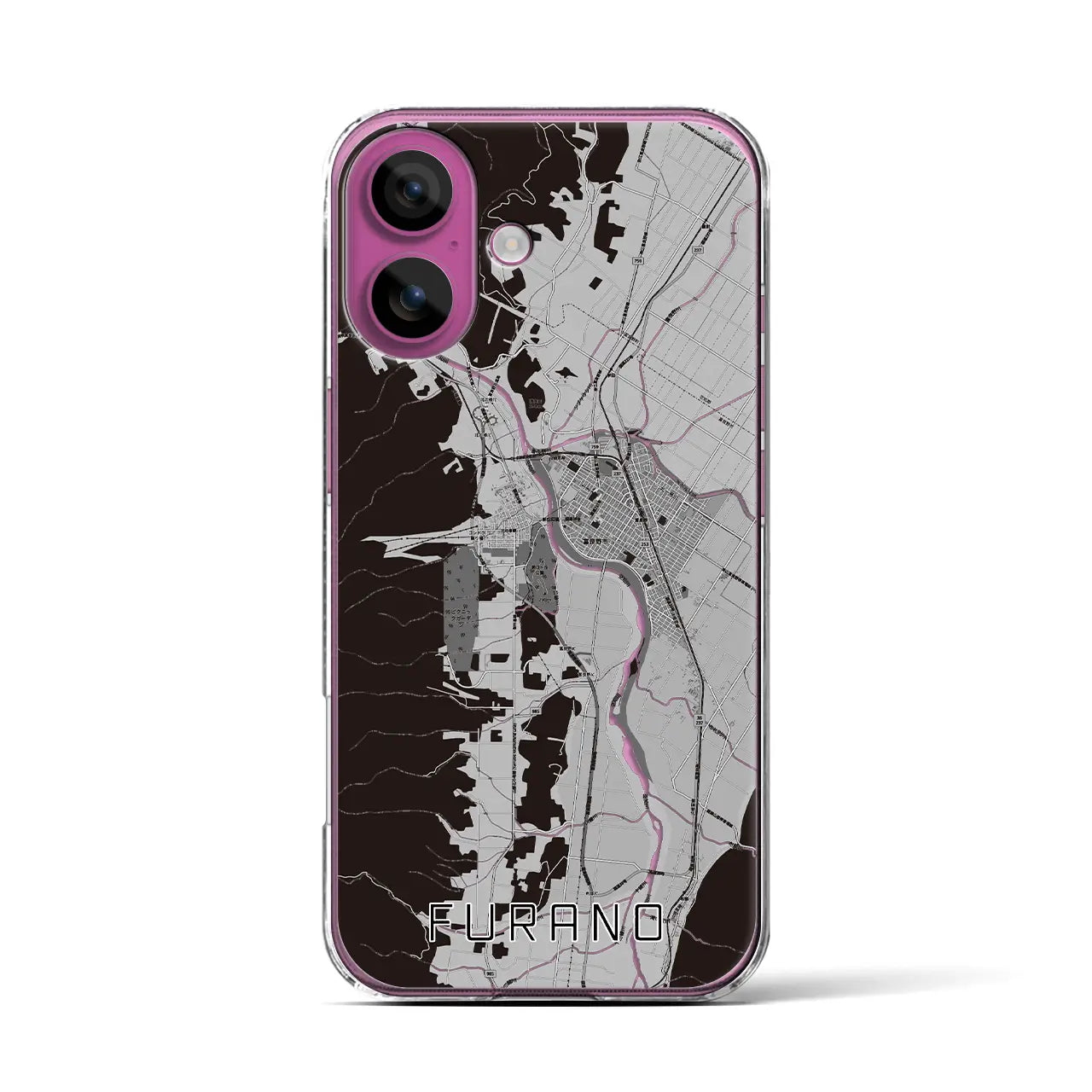 【富良野(北海道)】地図柄iPhoneケース(クリアタイプ)