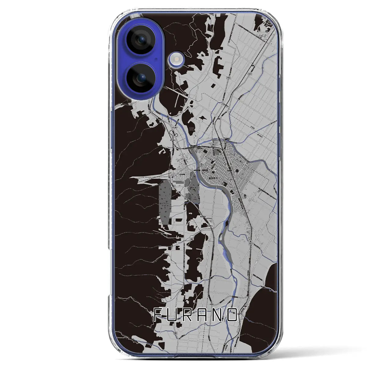 【富良野(北海道)】地図柄iPhoneケース(クリアタイプ)