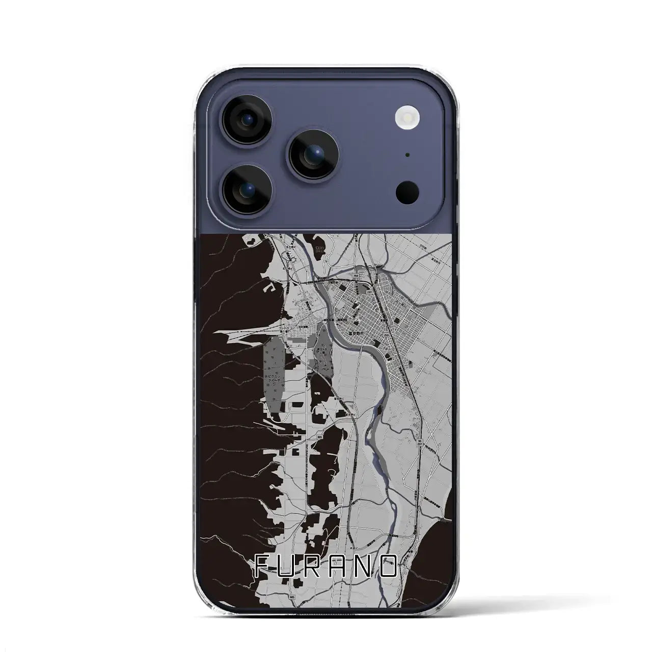 【富良野(北海道)】地図柄iPhoneケース(クリアタイプ)