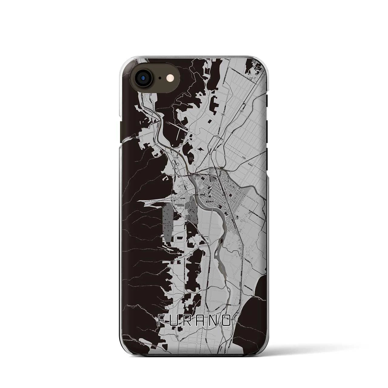 【富良野(北海道)】地図柄iPhoneケース(クリアタイプ)