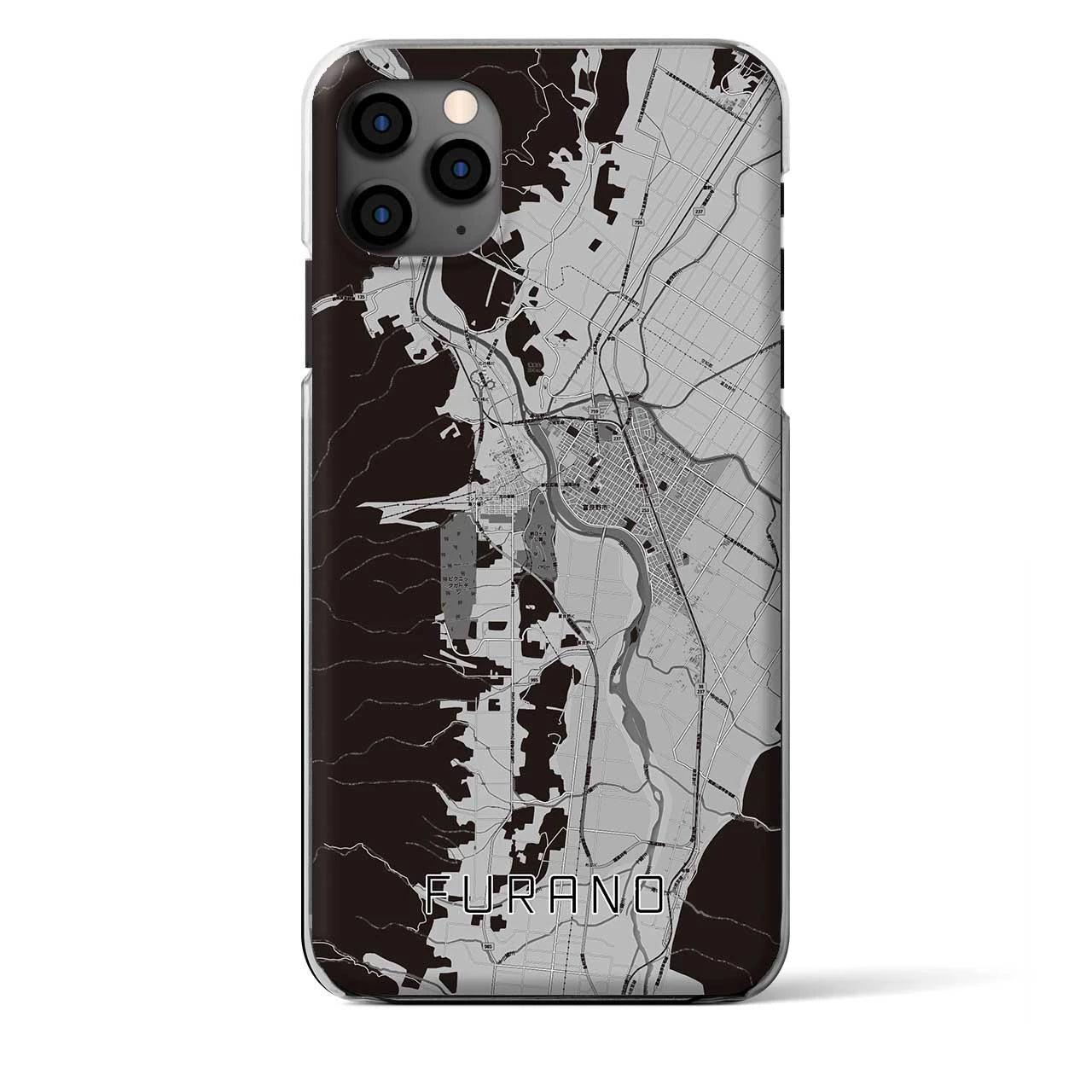 【富良野(北海道)】地図柄iPhoneケース(クリアタイプ)