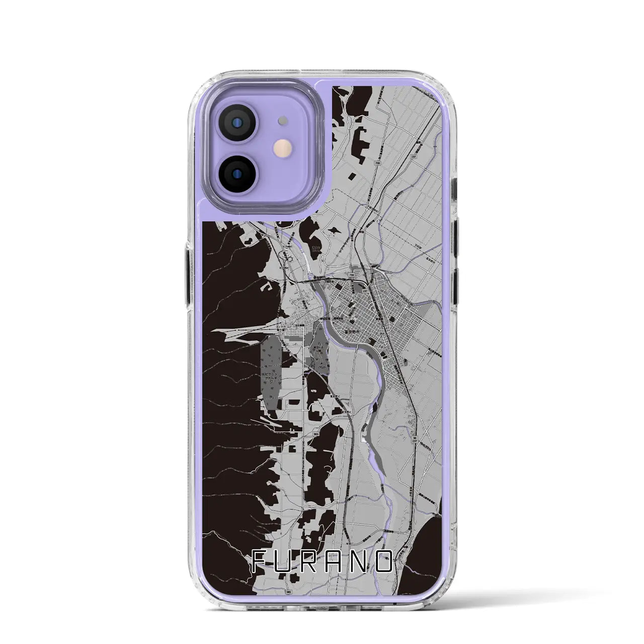 【富良野(北海道)】地図柄iPhoneケース(MagSafeタイプ)