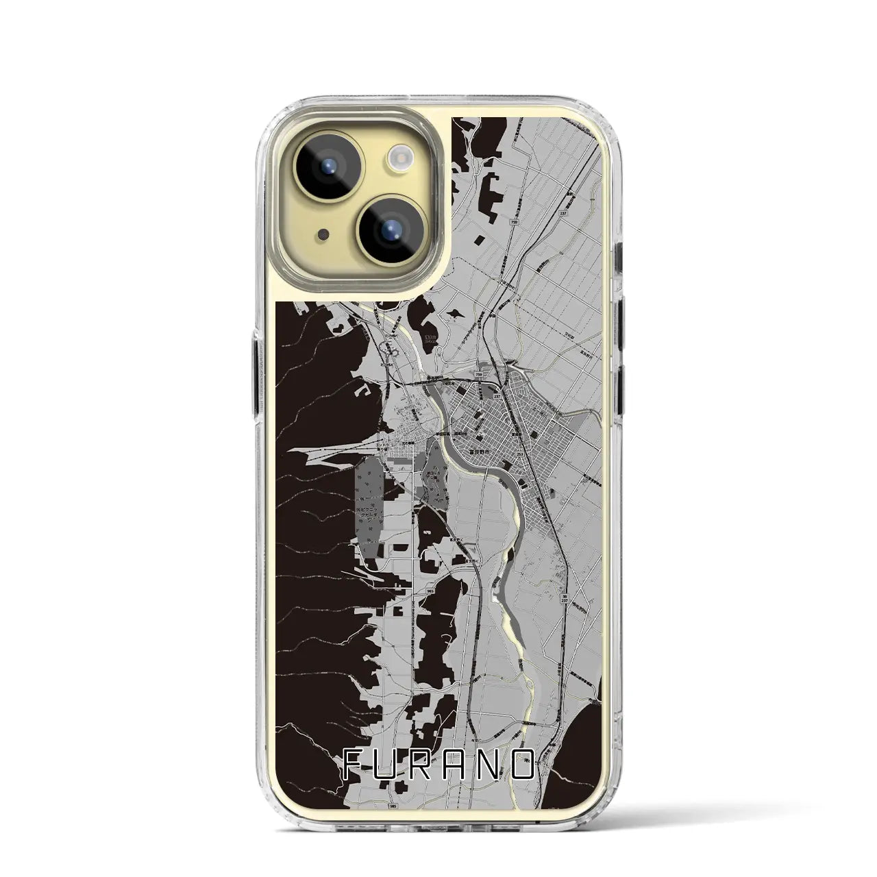 【富良野(北海道)】地図柄iPhoneケース(MagSafeタイプ)