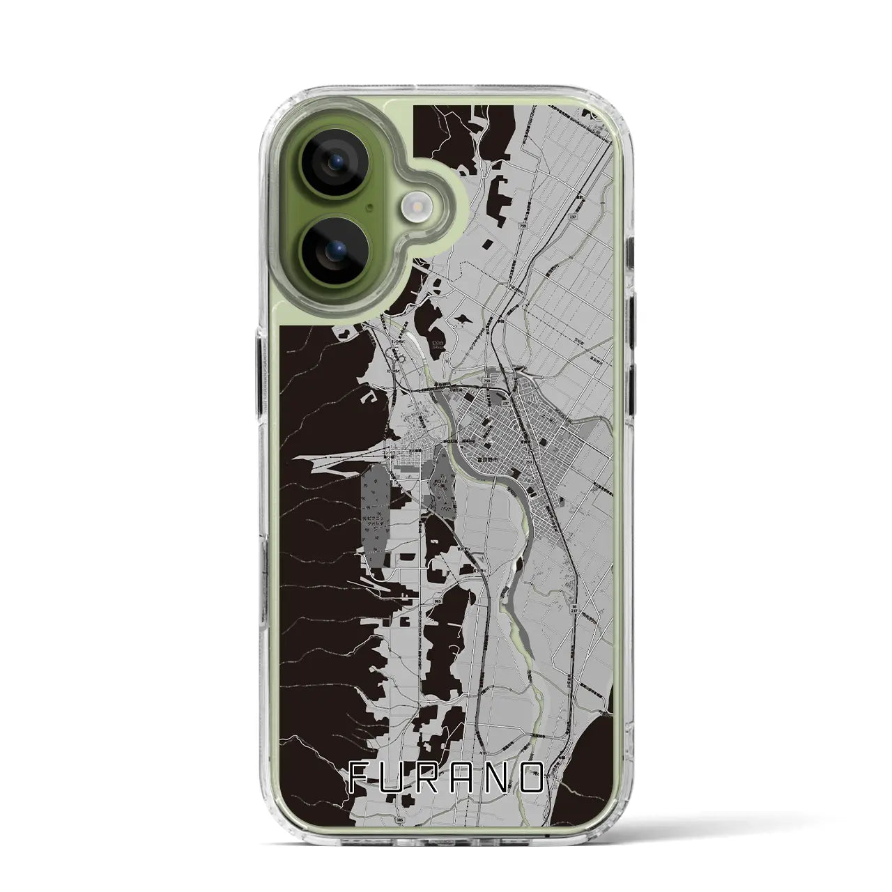 【富良野(北海道)】地図柄iPhoneケース(MagSafeタイプ)