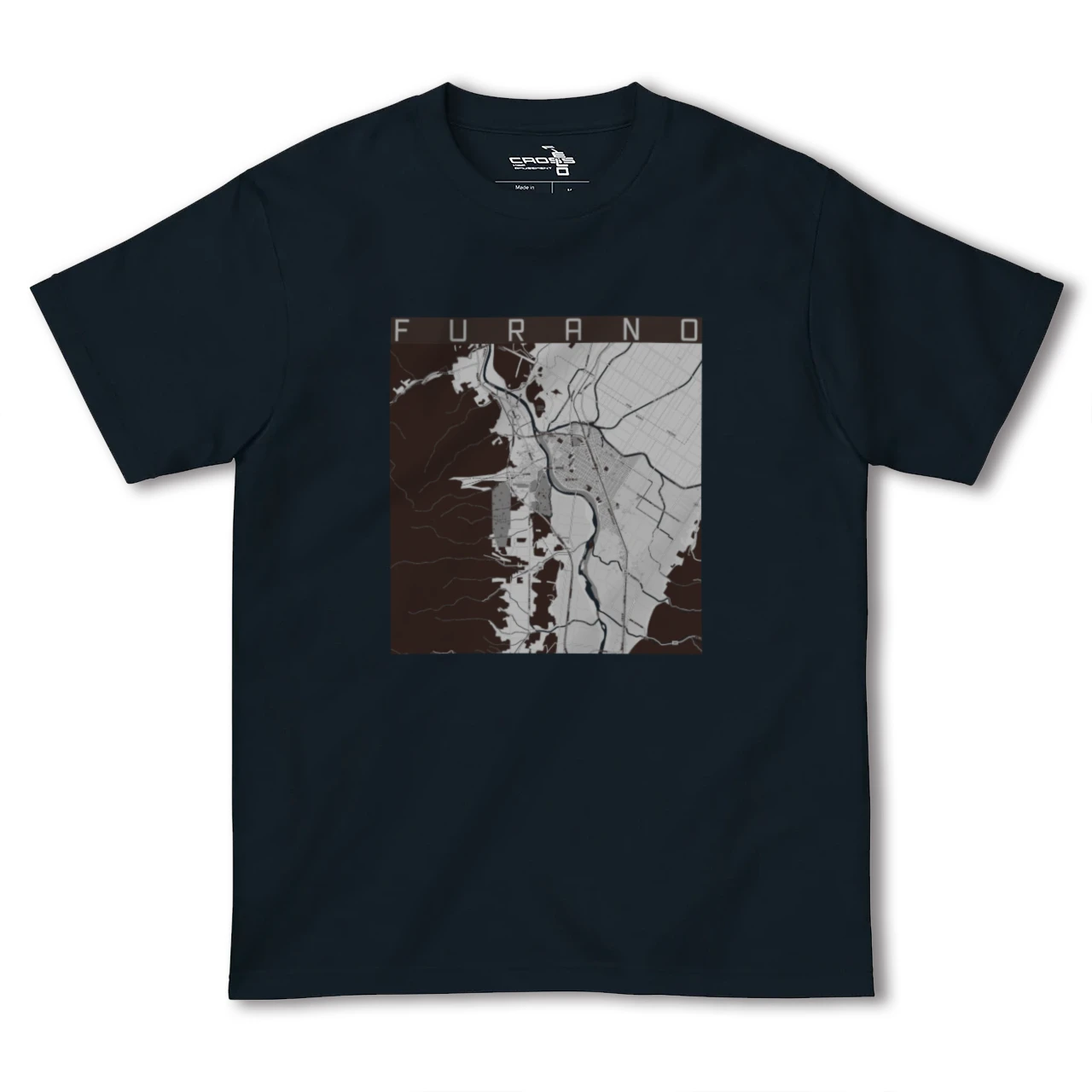 【富良野(北海道)】地図柄ヘビーウェイトTシャツ