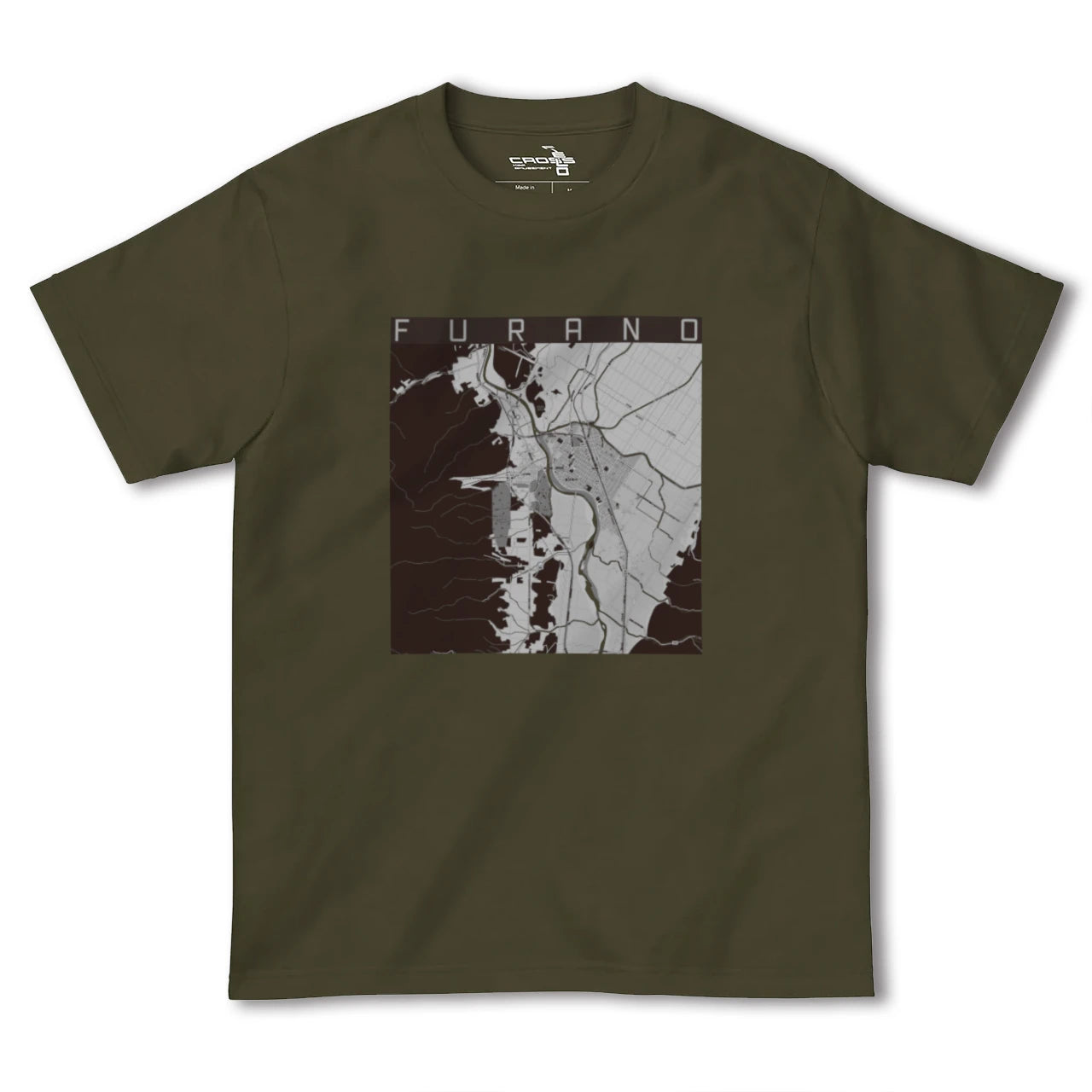 【富良野(北海道)】地図柄ヘビーウェイトTシャツ