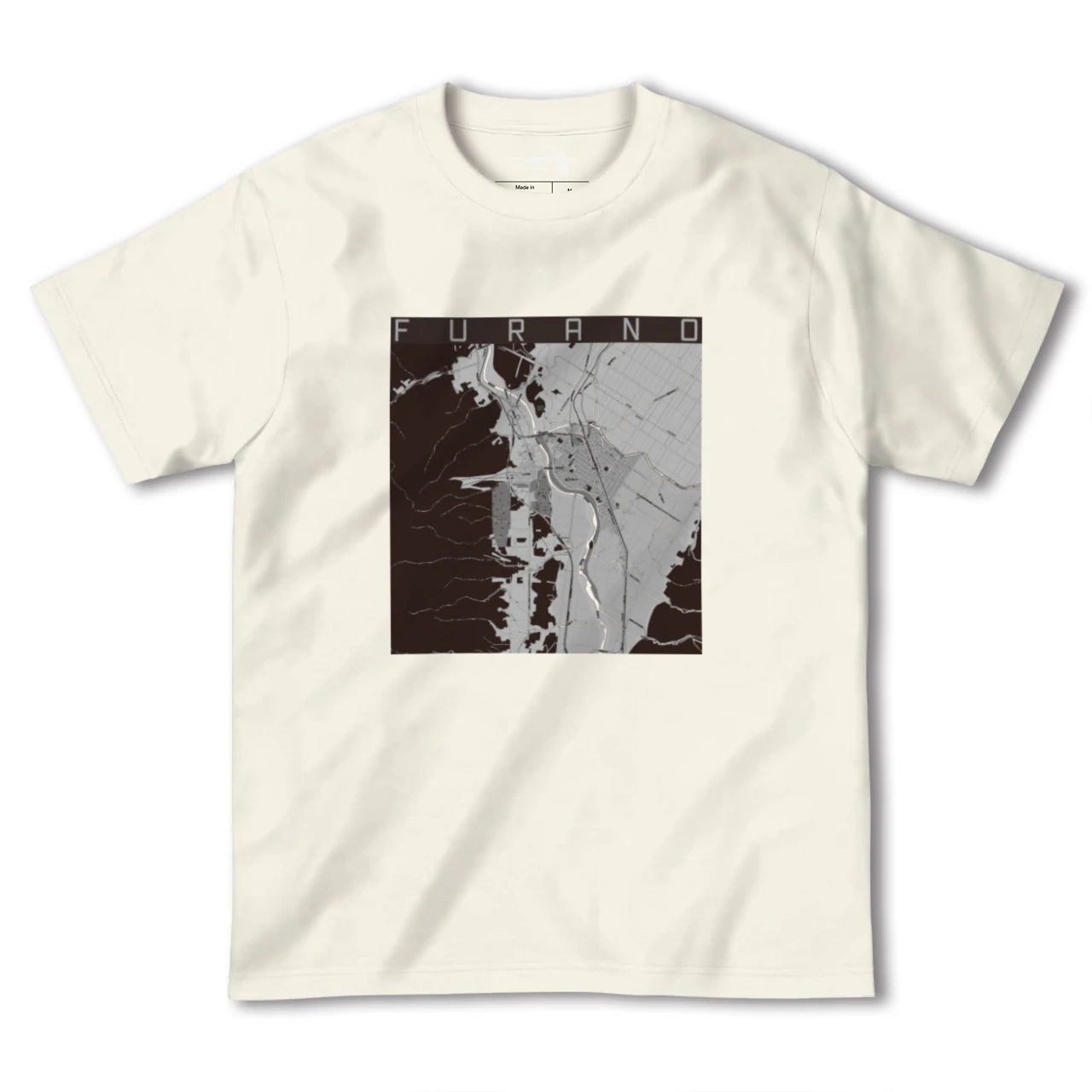【富良野(北海道)】地図柄ヘビーウェイトTシャツ