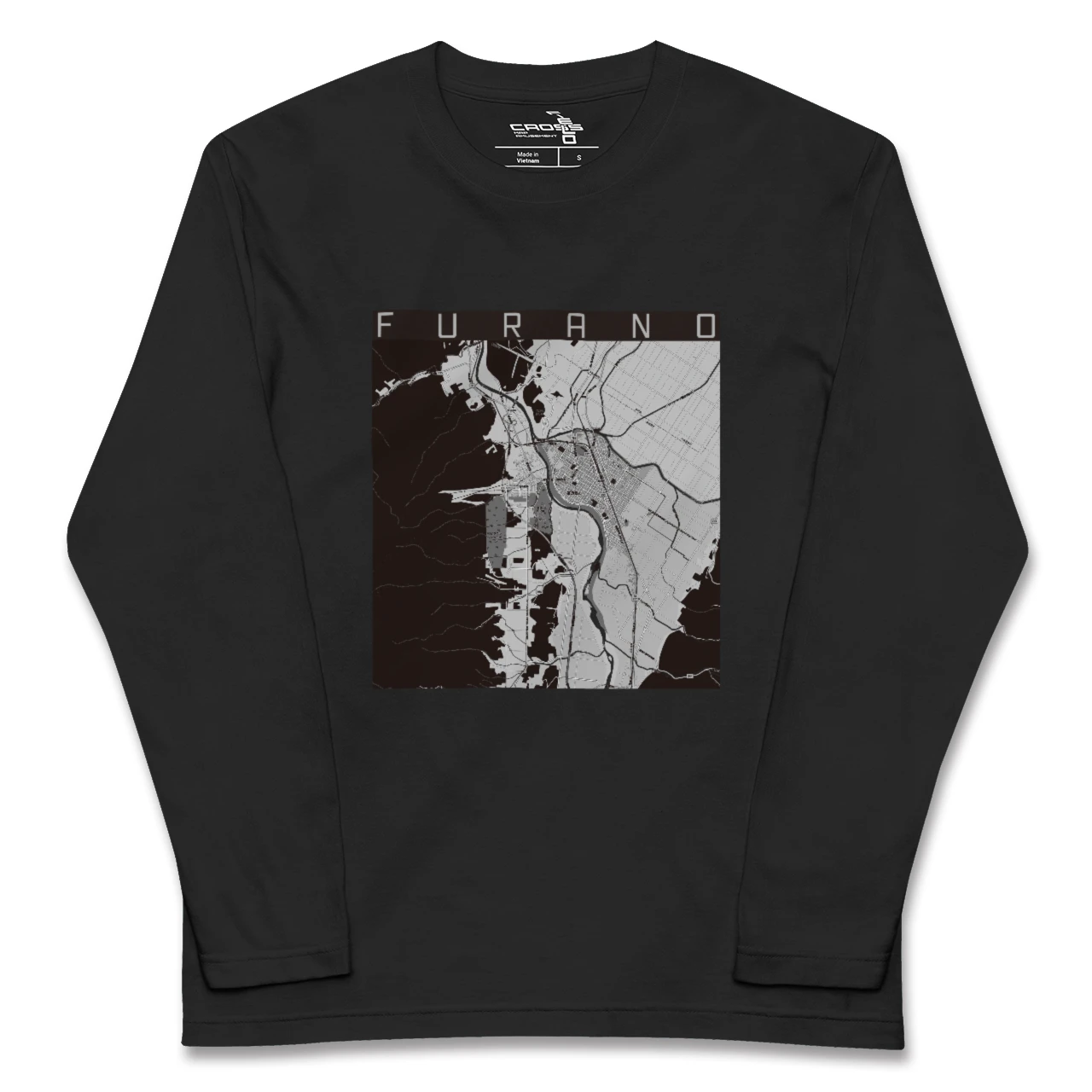 【富良野(北海道)】地図柄ロングスリーブTシャツ