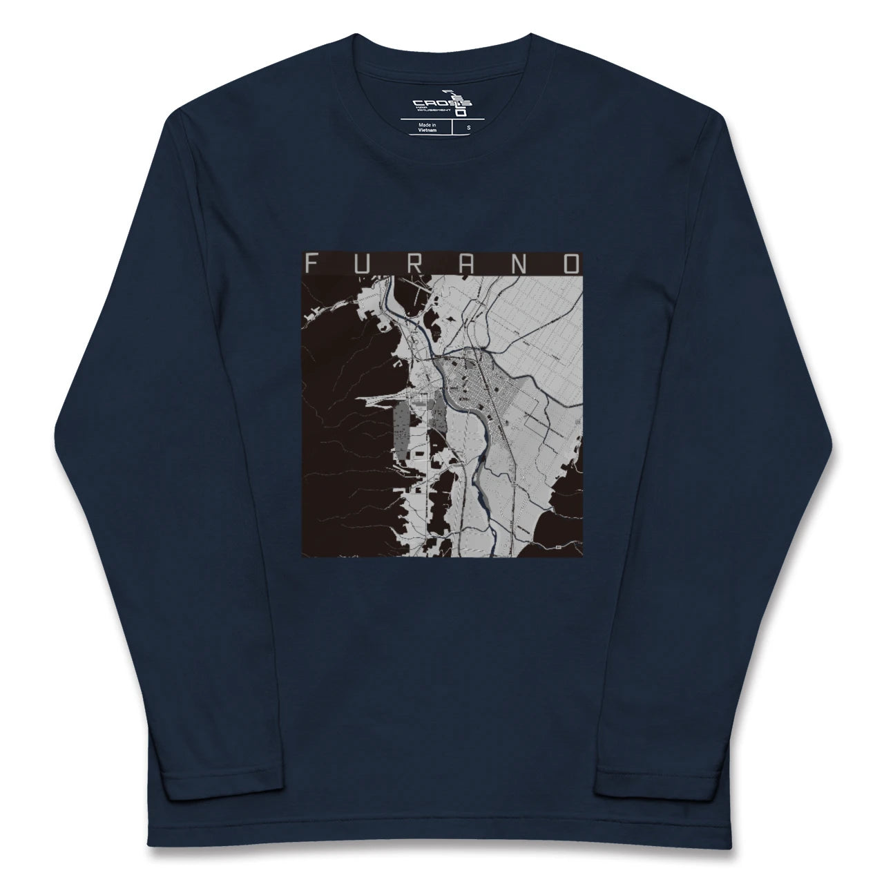 【富良野(北海道)】地図柄ロングスリーブTシャツ