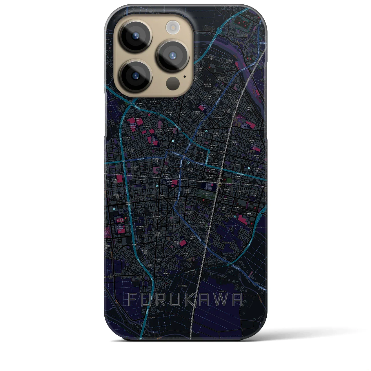 【古川(宮城県)】地図柄iPhoneケース(バックカバータイプ)