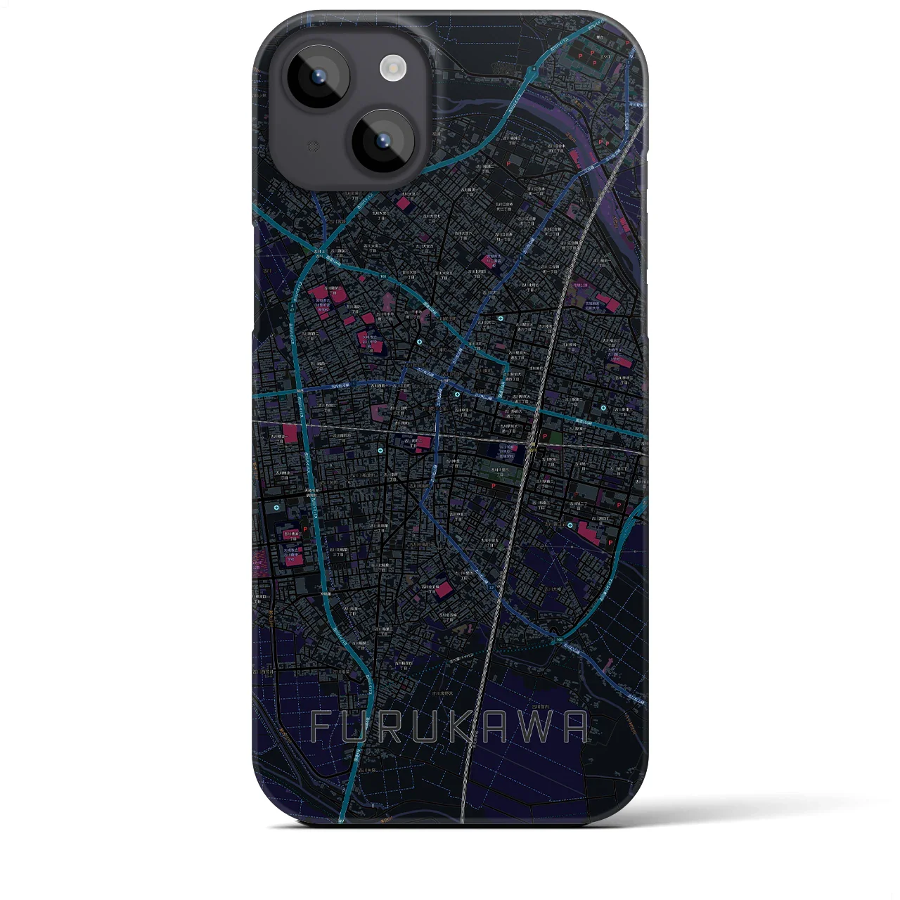 【古川(宮城県)】地図柄iPhoneケース(バックカバータイプ)
