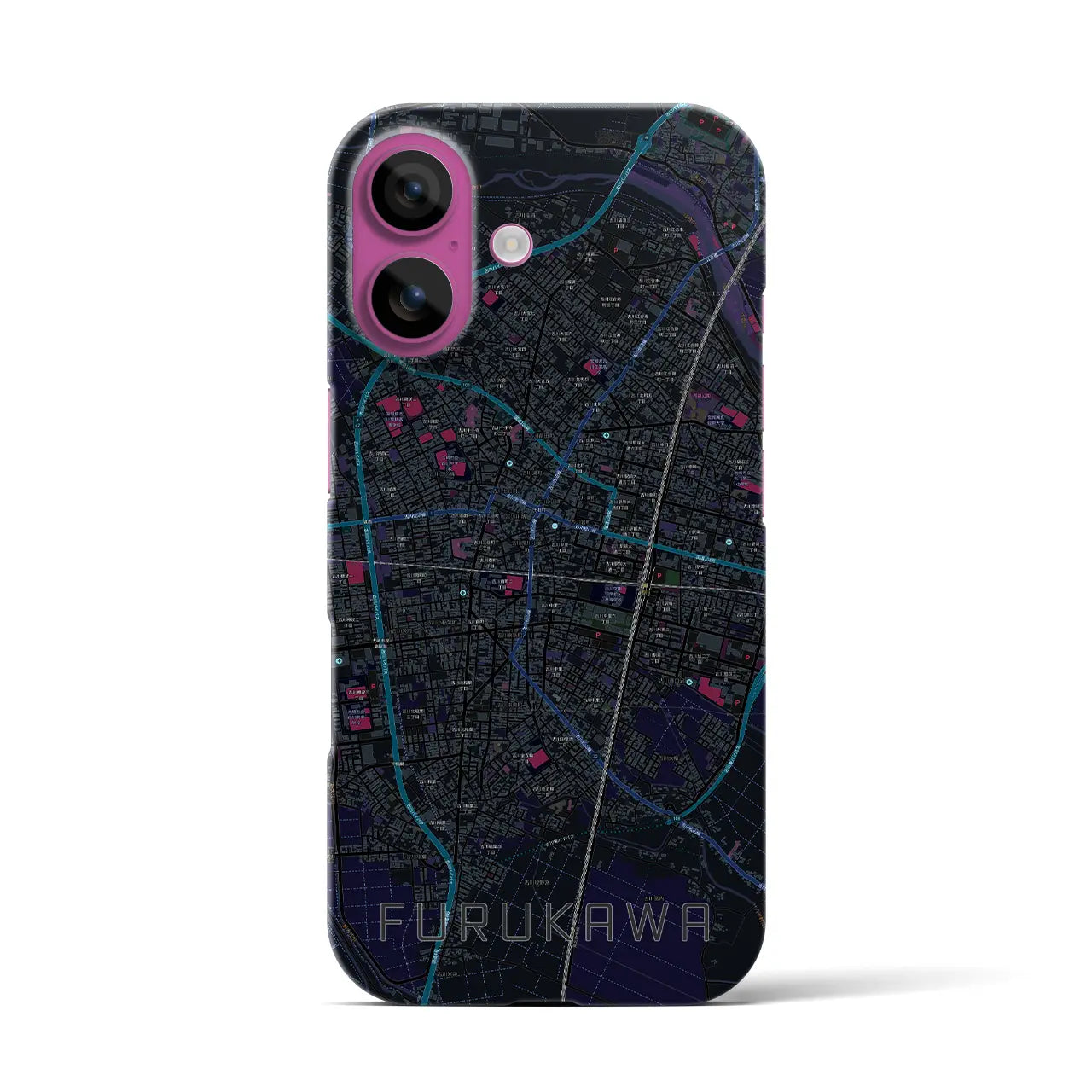 【古川(宮城県)】地図柄iPhoneケース(バックカバータイプ)